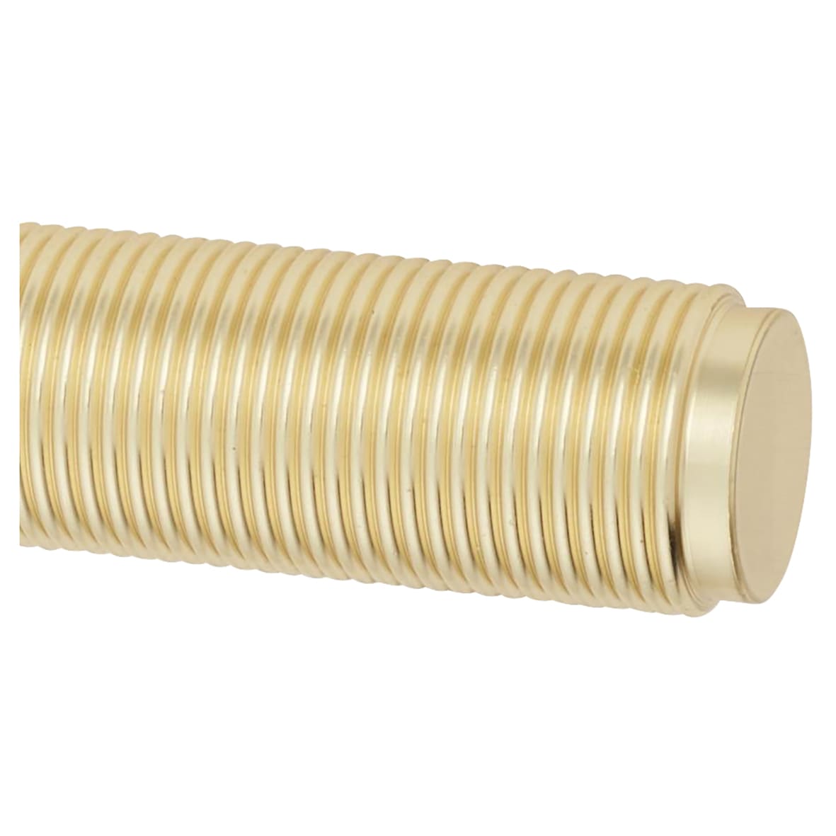 Satin Brass Reeded Door Handles on Round Rose - Lily Range - view 3