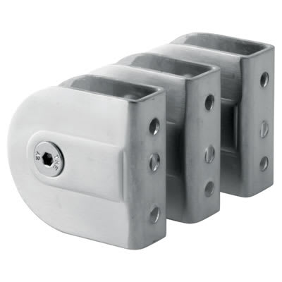 Toilet Cubicle Wall Bracket - 12-13mm Panels - 316 Stainless Steel - Pack of 3 - view 2