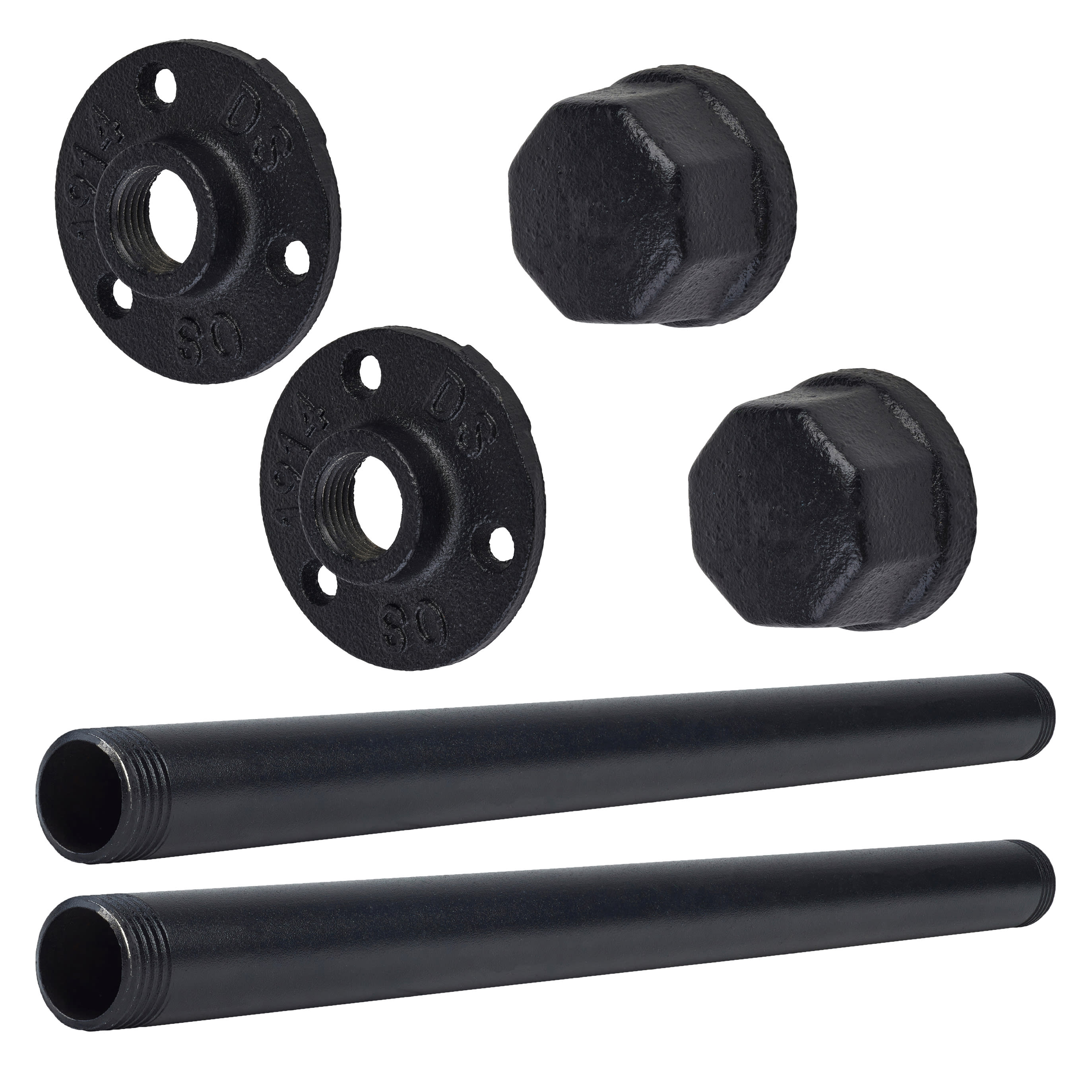 1/2" Pipe Shelf Brackets - Black - Pack of 2 - view 3