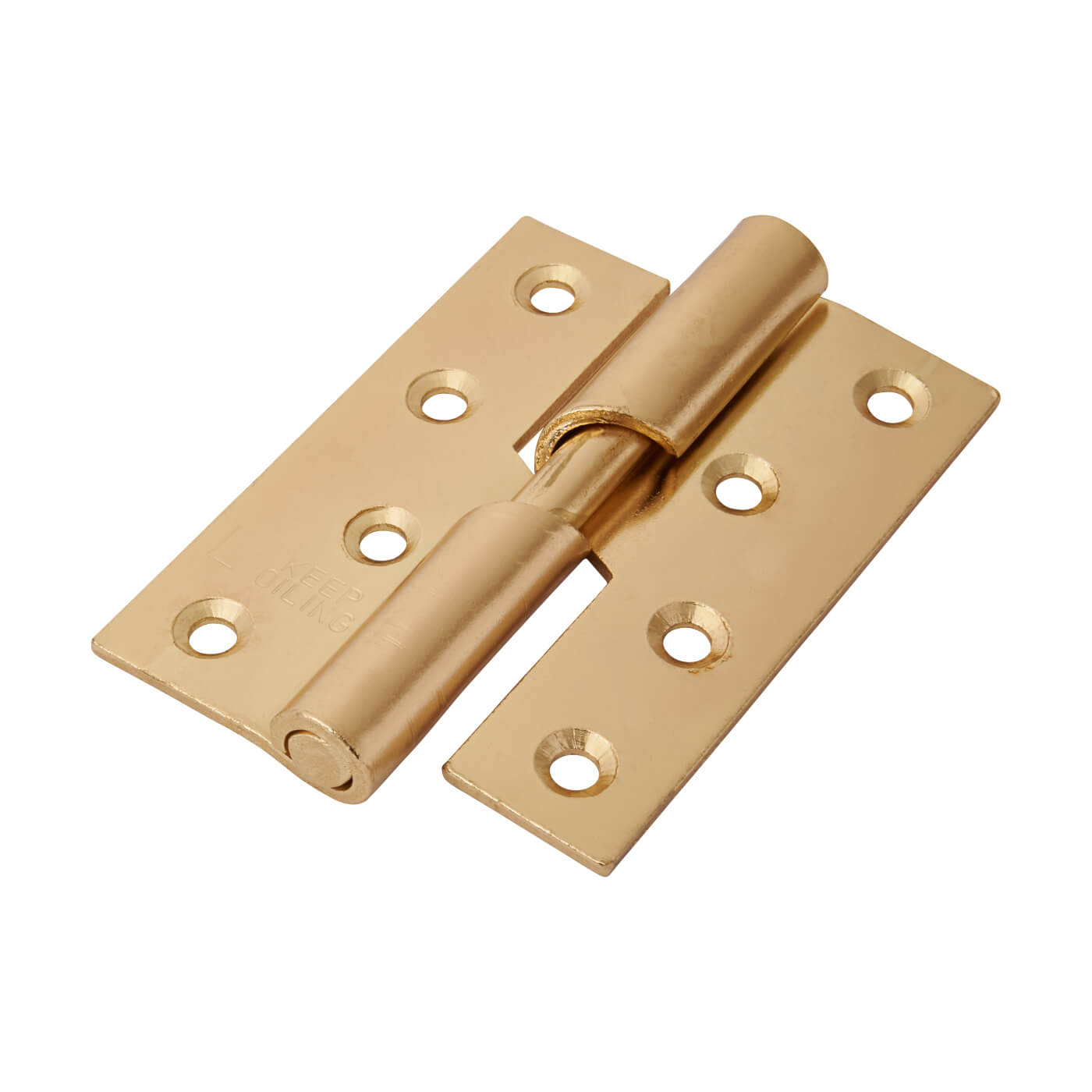 Rising Butt Door Hinge - 102 x 76 x 2mm - Left Hand - Electro Brass - Pair - view 2