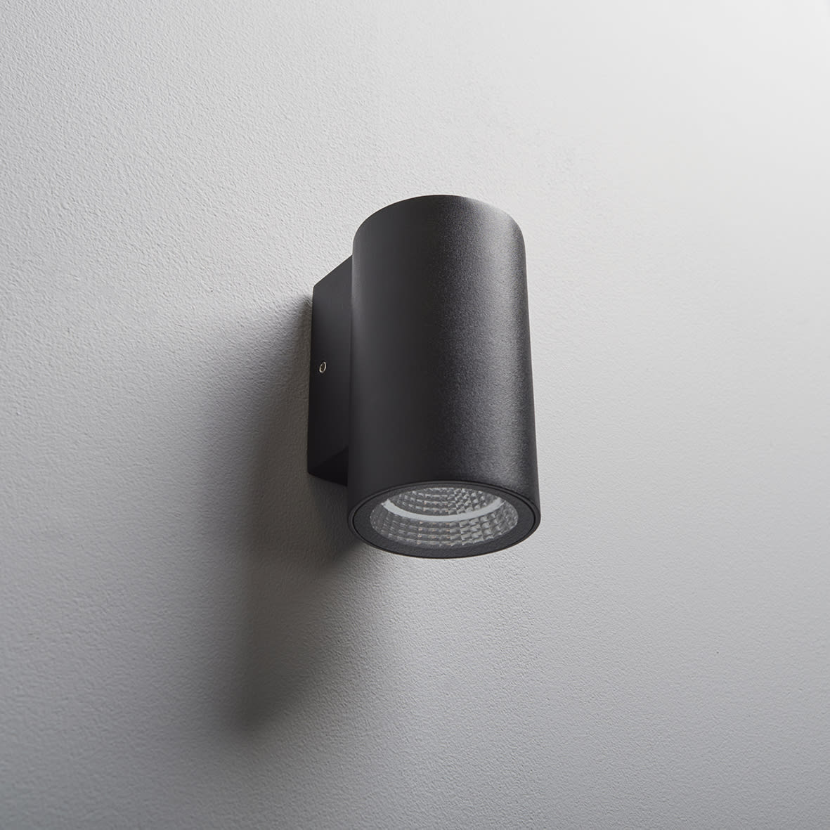 3W LED Outdoor Up or Down Wall Light - - 3000K Warm White - Matt Black - view 3