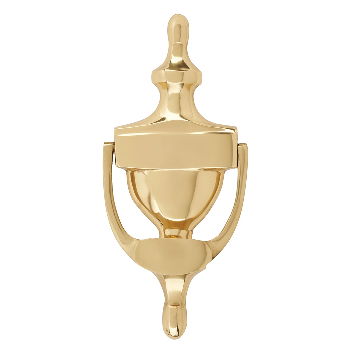 Urn Door Knocker - Polished Brass - 198 x 75mm - view 3