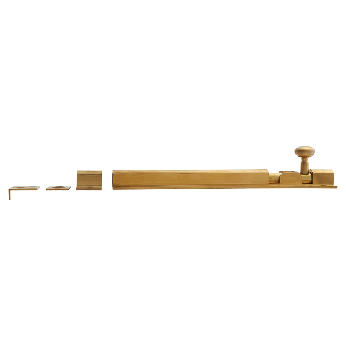 Polished Brass Straight Barrel Bolt - Decorative Range - 200 x 38mm - view 2