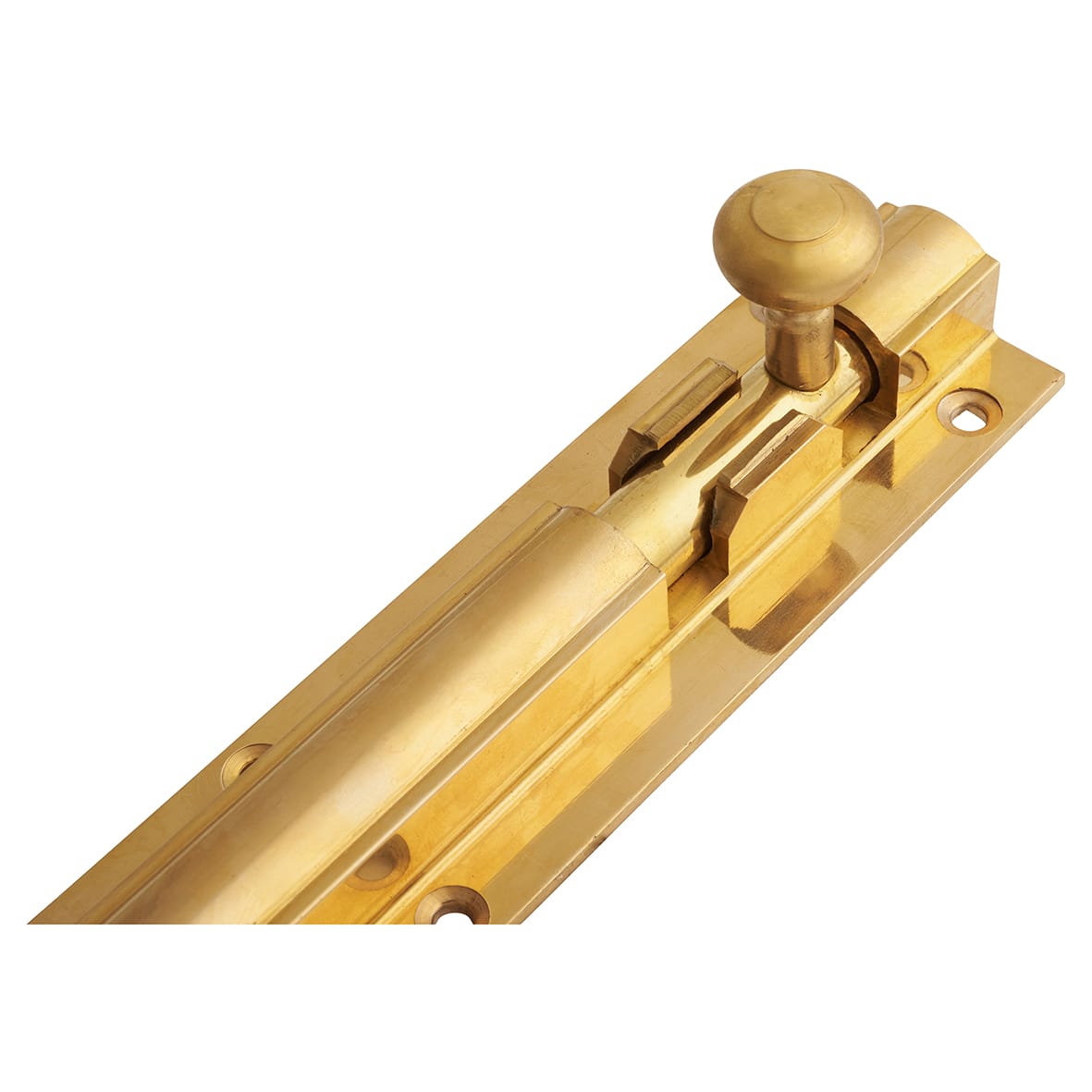 Polished Brass Straight Barrel Bolt - Decorative Range - 200 x 38mm - view 5