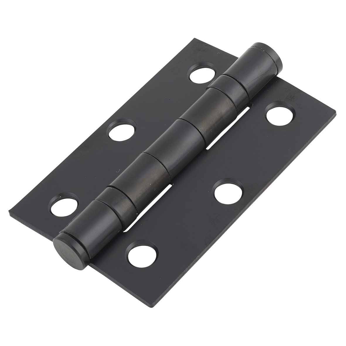 Matt Black Latch Door Handles on Rose Pack - Passage - Solar Range - view 4