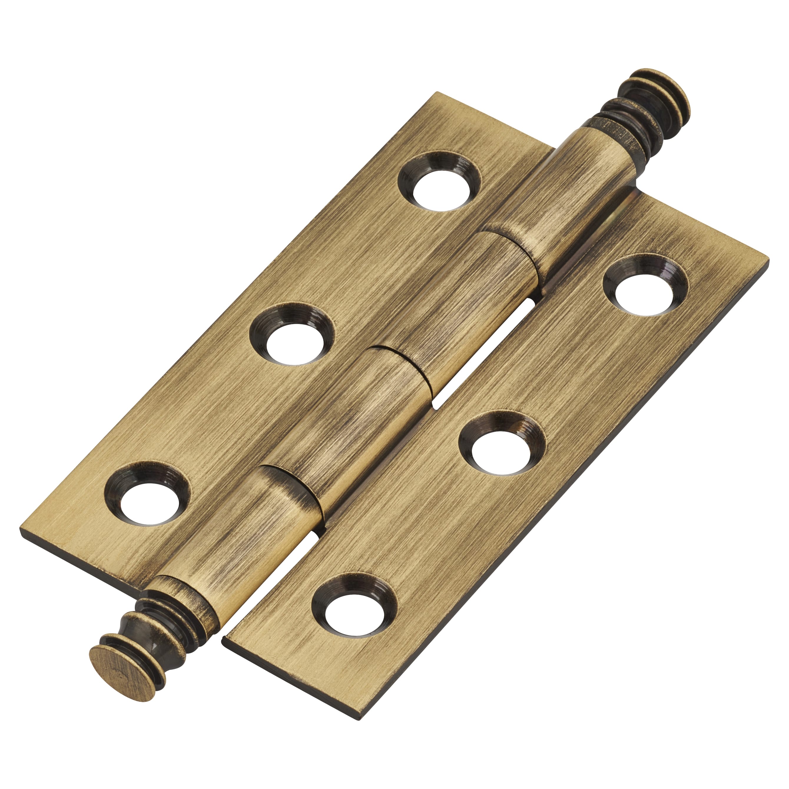 Solid Drawn Finial Butt Cabinet Hinge - 50 x 28 x 1.45mm - Antique Brass - Pair - view 2