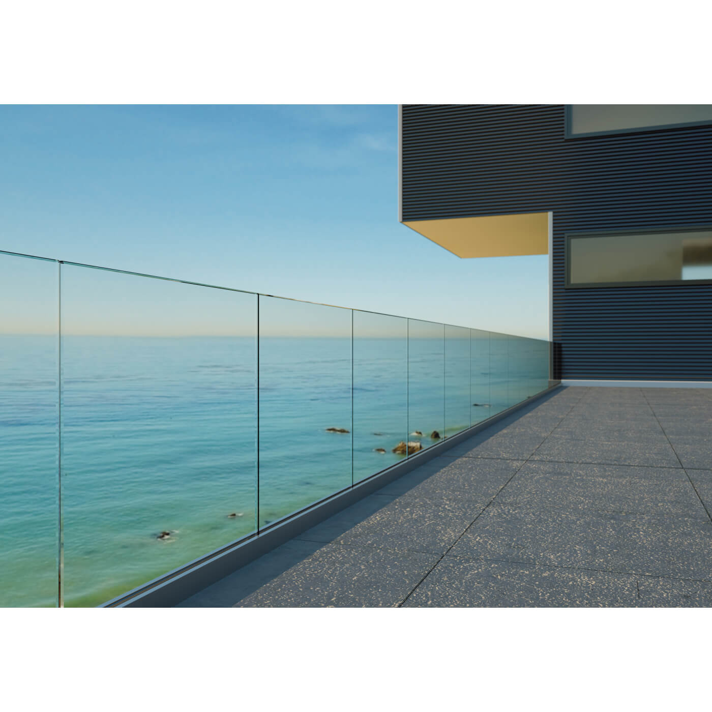 Sabco Handrail with Gasket to suit 15mm Glass - Satin Stainless Steel - view 4