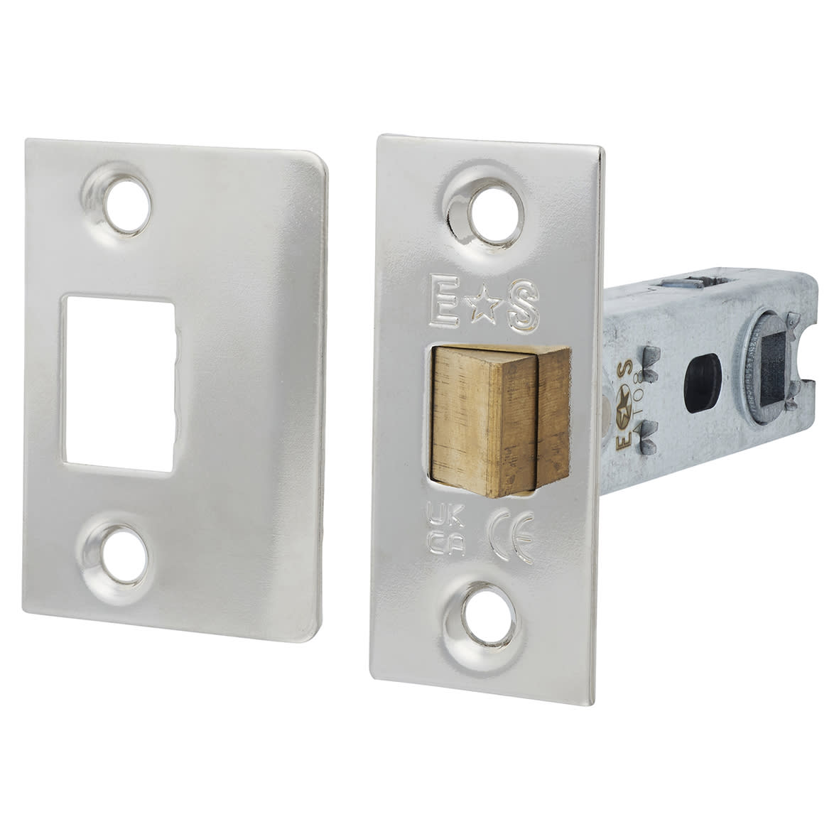 Brass Polished Chrome Knurled Latch Door Handles on Rose Ultimate Pack - Lagos Range - view 4