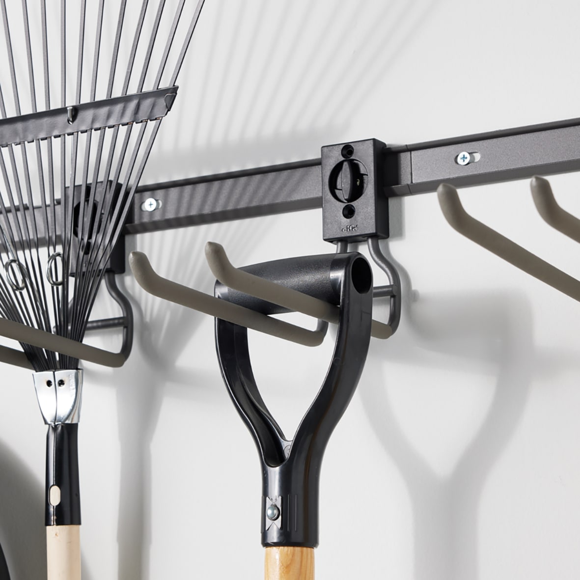 Garage+ Storage Top Track System - Double Straight Hook for Storage Track - Matt Grey - view 2