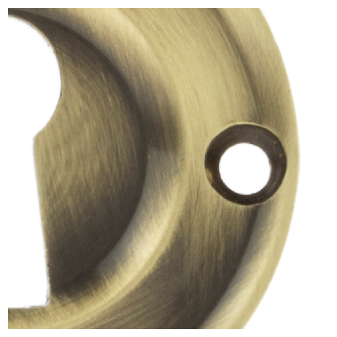 Old English Escutcheon - 42mm Diameter - Keyhole - Antique Brass - Pair - view 2