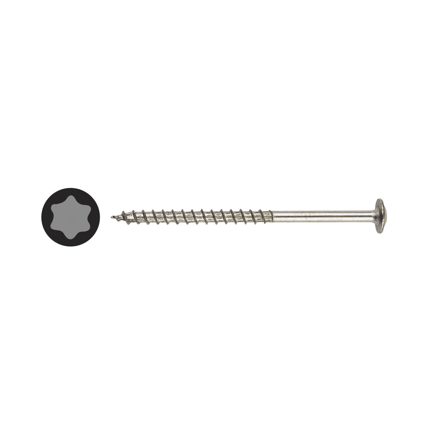 T-Star Plus Torx Washer Head Wood Screws - 6 x 100mm - WIROX Zinc Plated - Pack of 100 - view 2