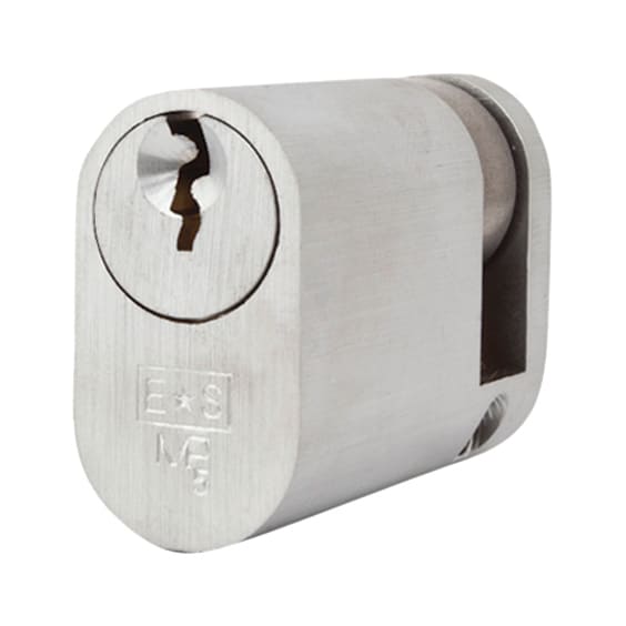 5 Pin 45mm Oval Single Cylinder - 35 + 10mm - Satin Chrome - Keyed to Differ - view 2