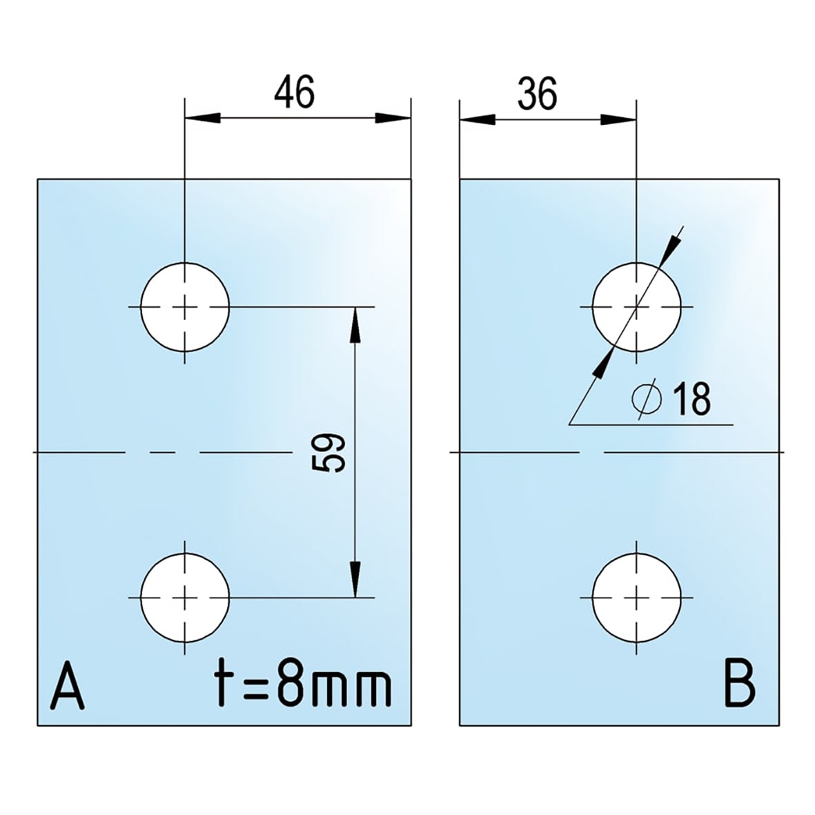 Bilbao Glass to Glass Clamp - 90° - 8-12mm Glass - Matt Black - view 5