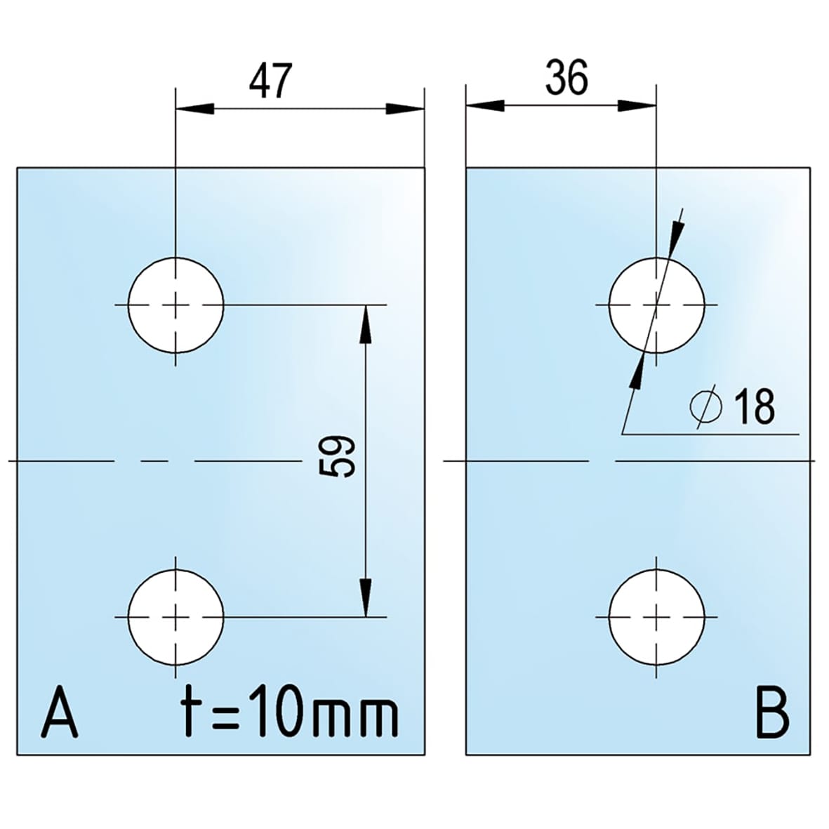 Bilbao Glass to Glass Clamp - 90° - 8-12mm Glass - Matt Black - view 6