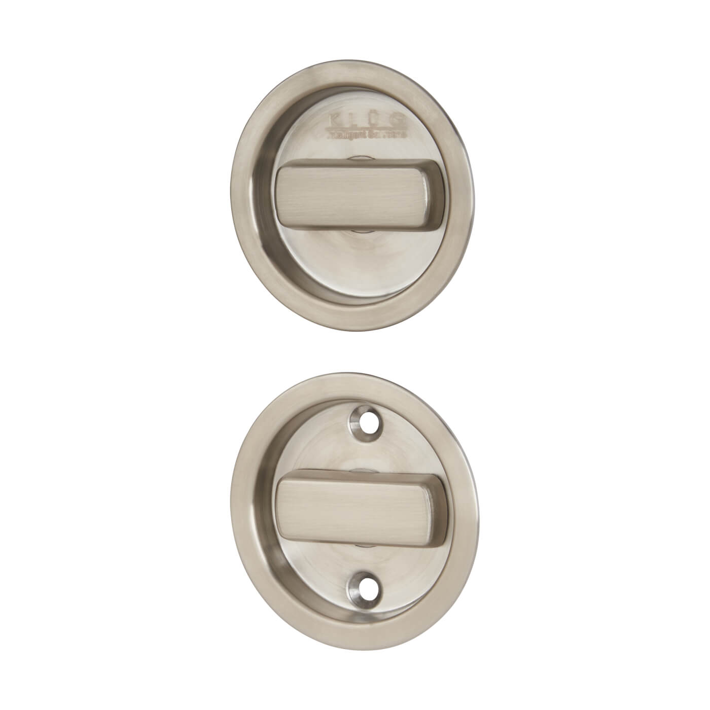 Round Flush Handle Set with Latch - Stainless Steel Grade 304 - Satin Stainless Steel - view 3