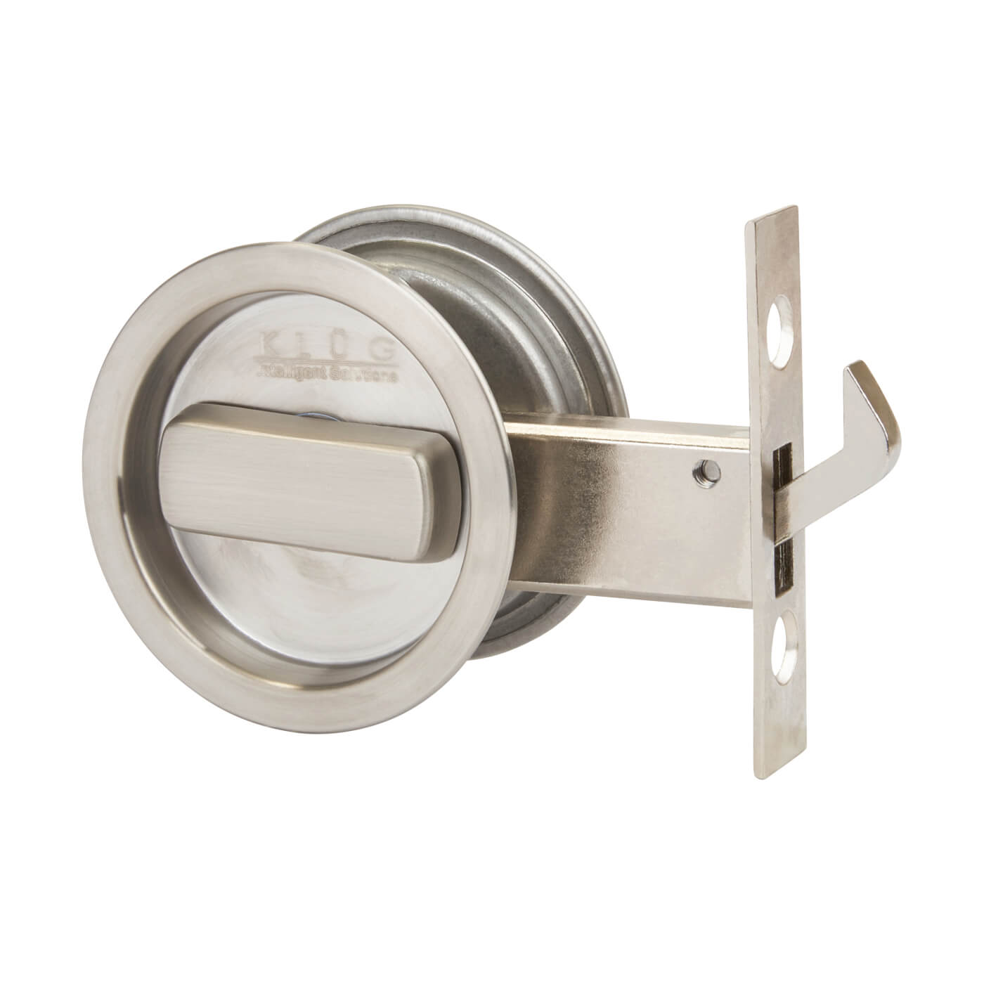 Round Flush Handle Set with Latch - Stainless Steel Grade 304 - Satin Stainless Steel - view 5