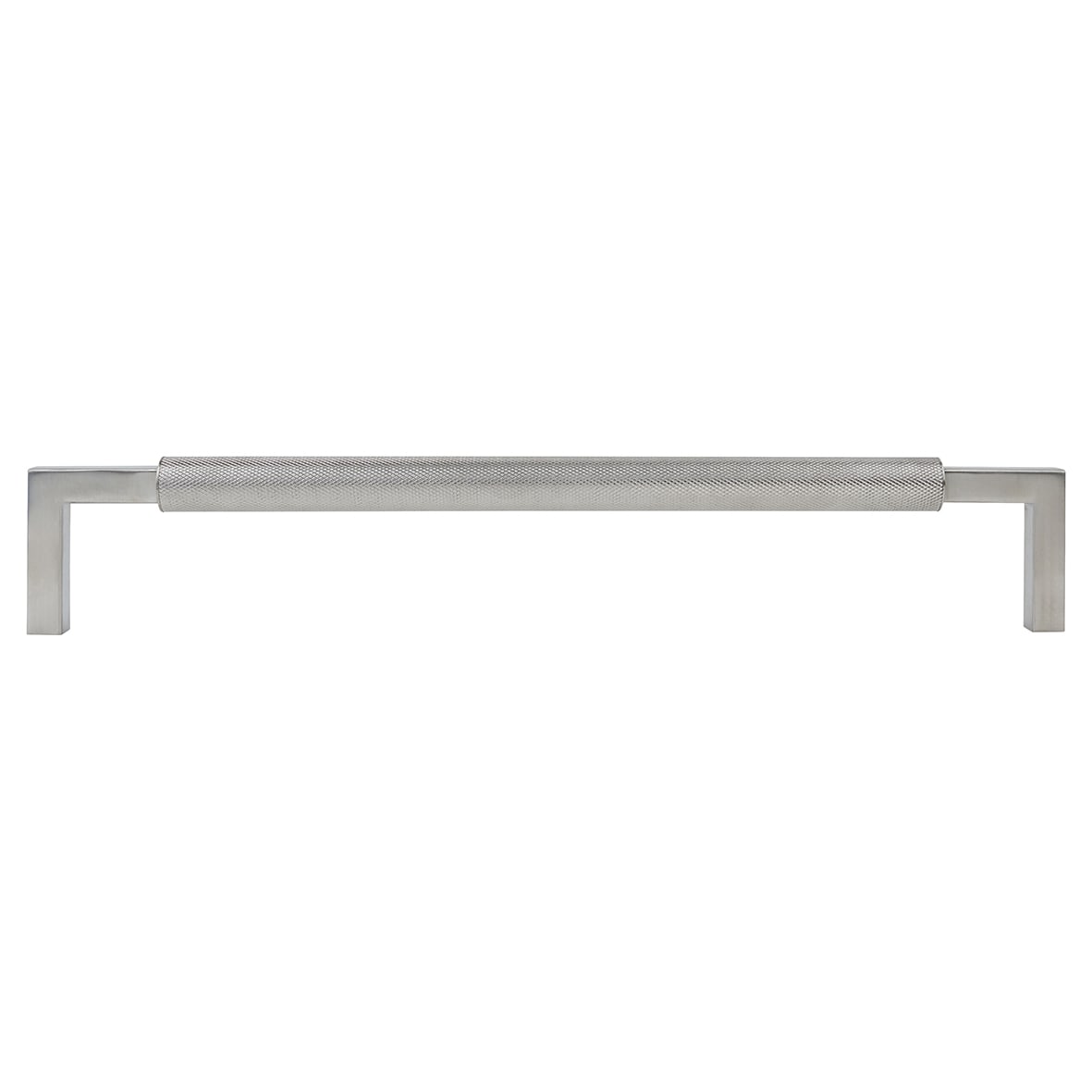 Satin Stainless Steel 25mm Knurled D-Bar Door Pull Handle - Bolt Fix - 450mm Centres - view 3