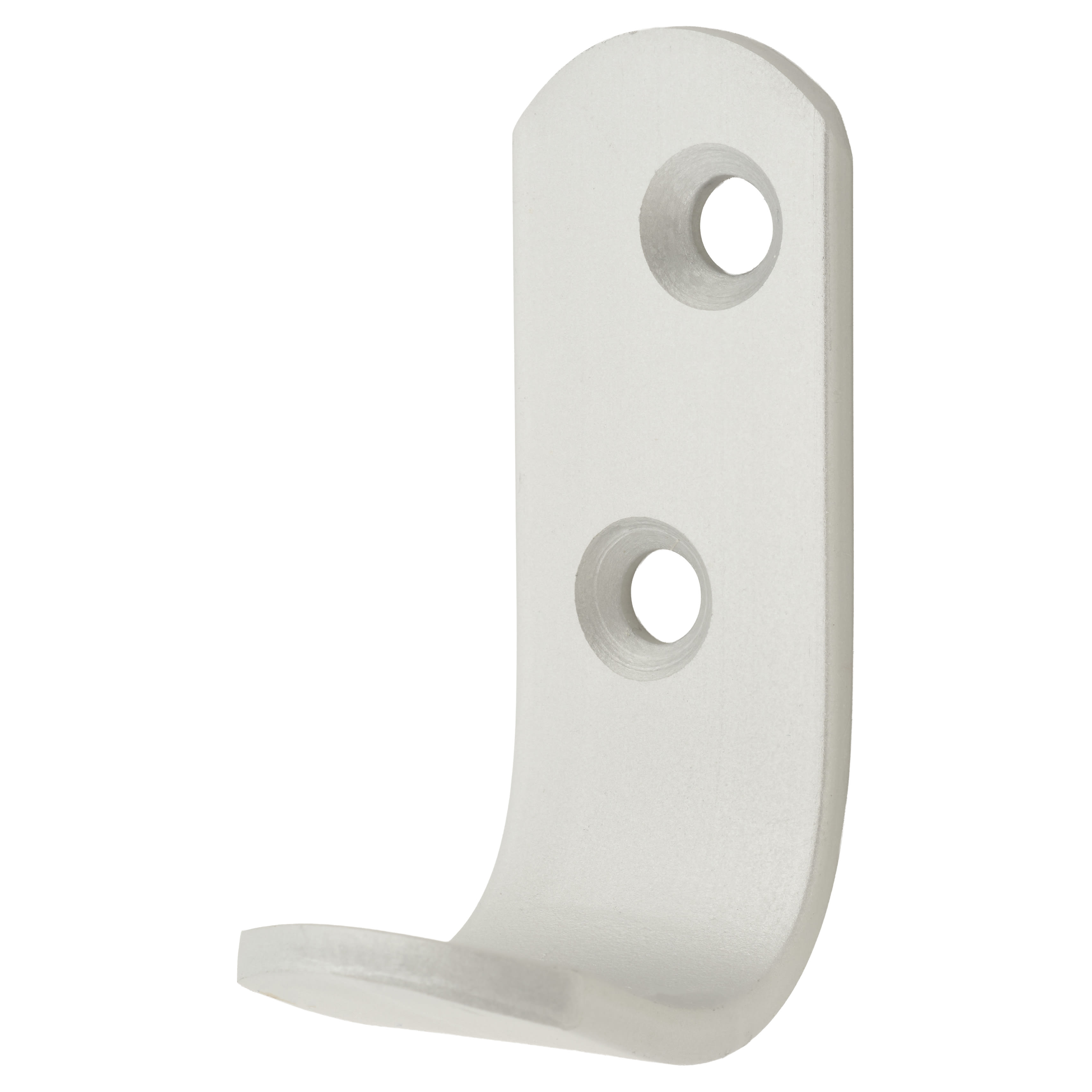 Single Coat Hook - 47 x 20mm - Aluminium - Pack of 10 - view 2