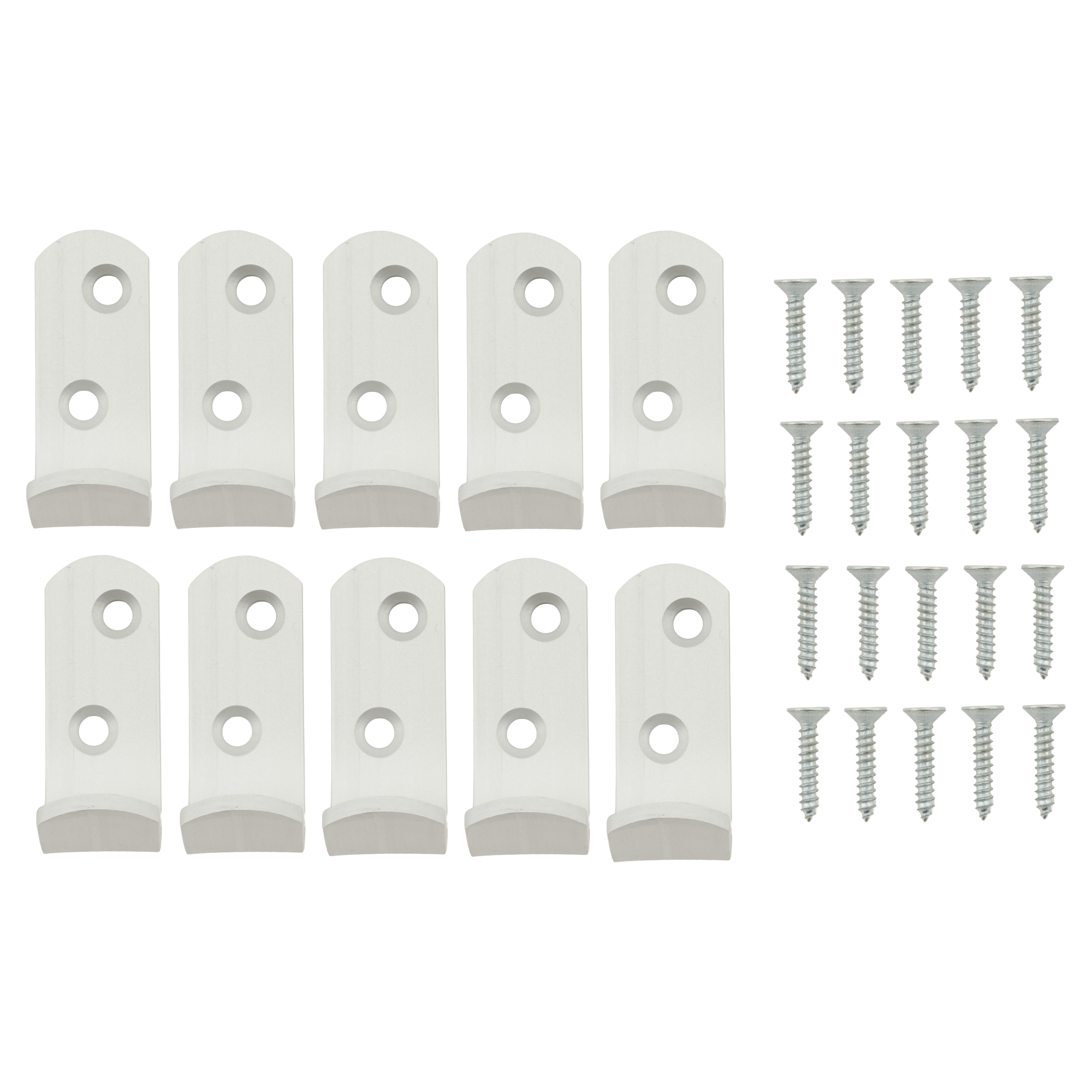 Single Coat Hook - 47 x 20mm - Aluminium - Pack of 10 - view 4
