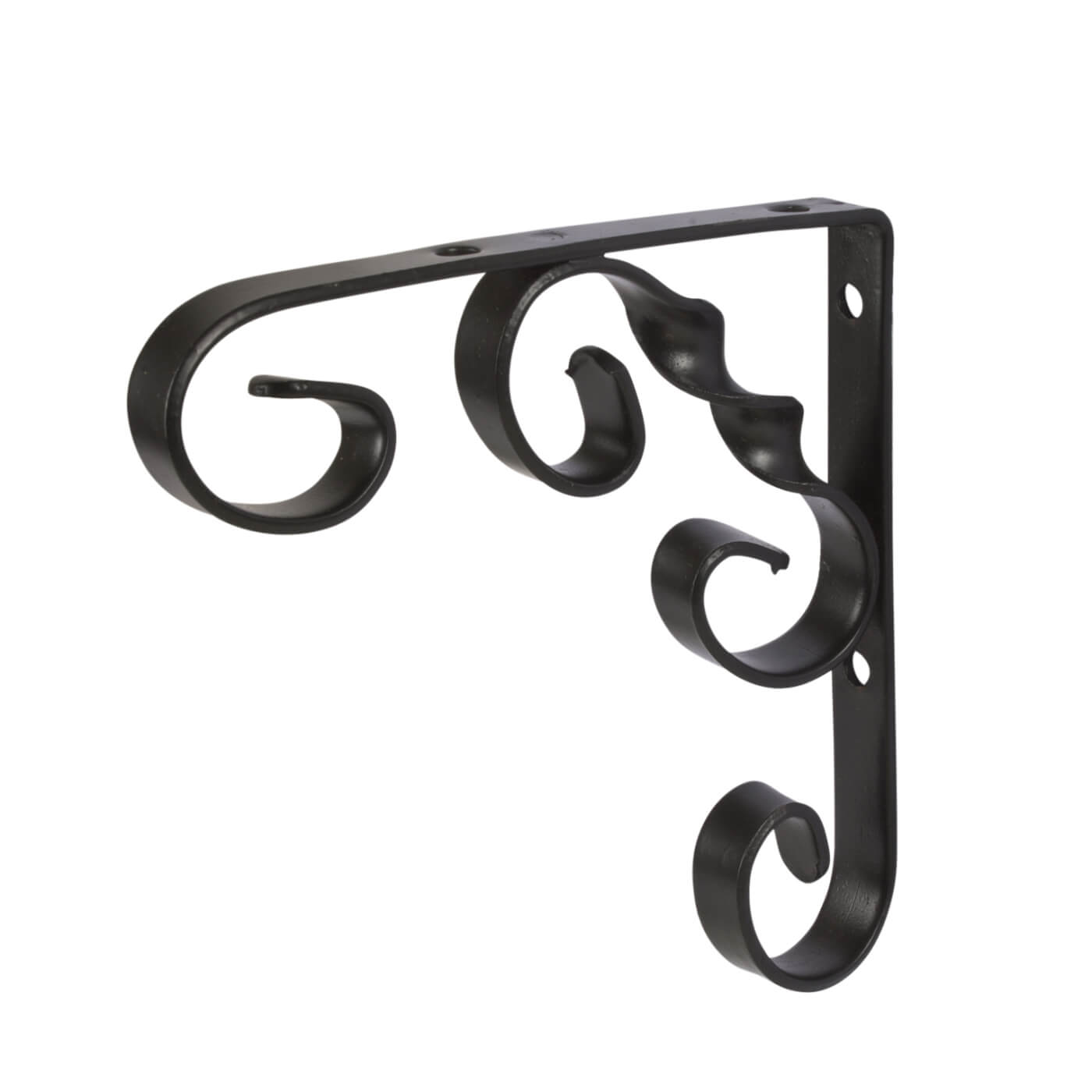 Ornamental Scroll Shelf Bracket - 115 x 110mm - Black - view 2
