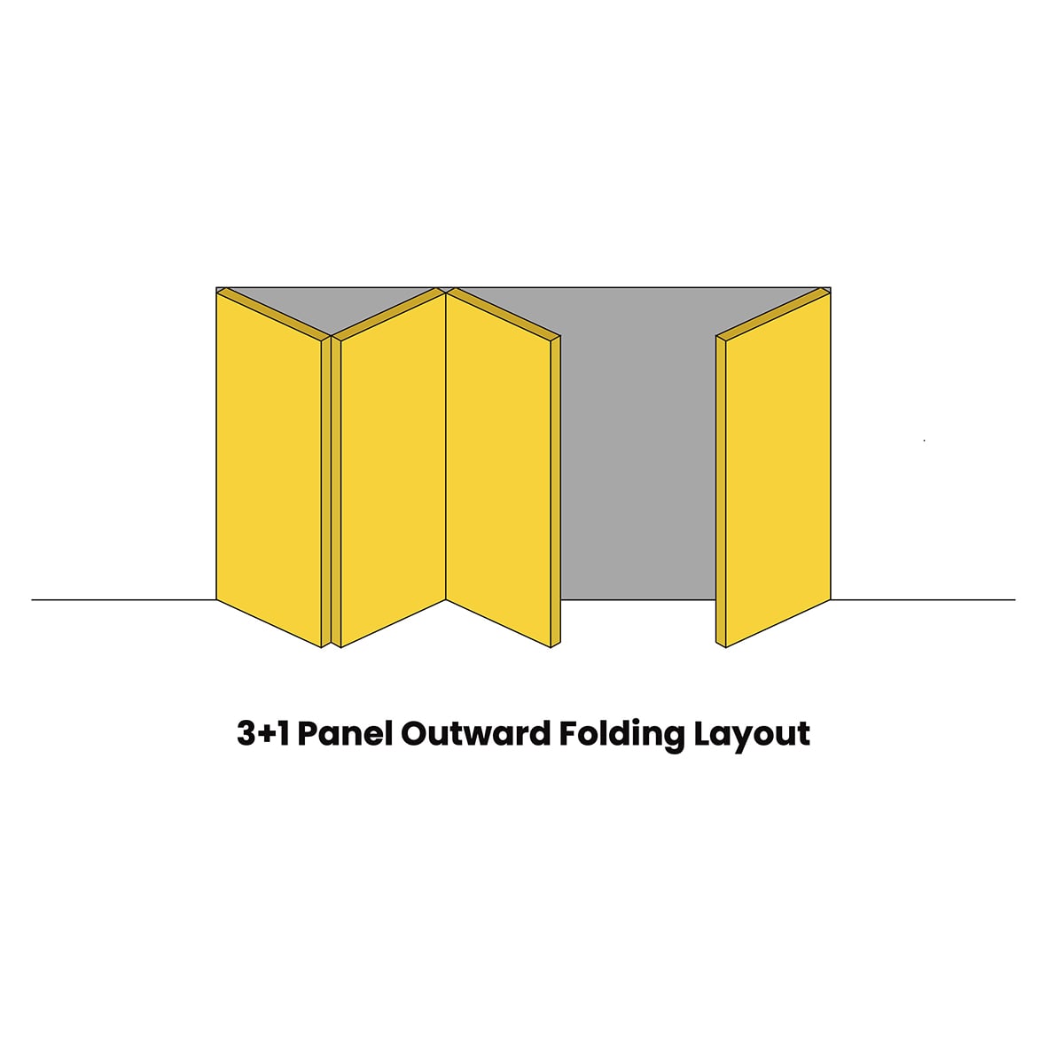 Interfold 50F Bi-Folding Door Kit - 3 + 1 Door - Polished Stainless Steel - view 4