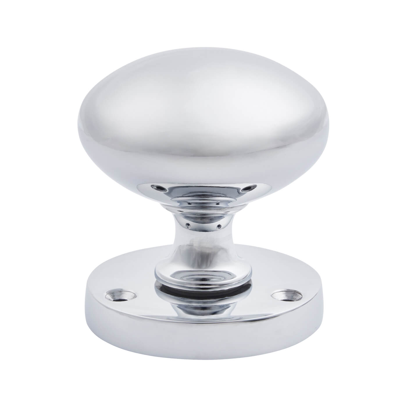 Polished Chrome Round Mortice Door Knob - 58mm Rose Diameter - view 3