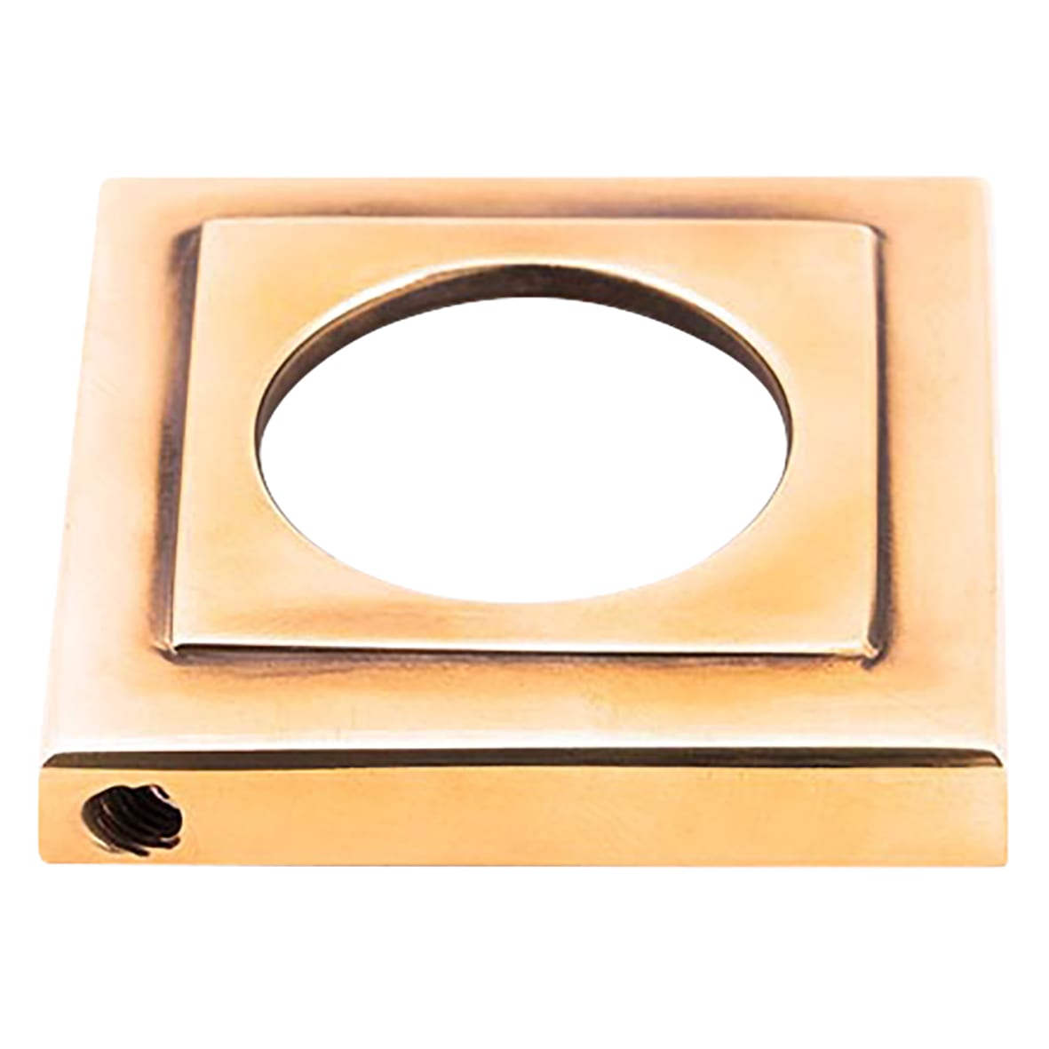 Polished Bronze Door Handles on Square Rose - Avon Range - view 2