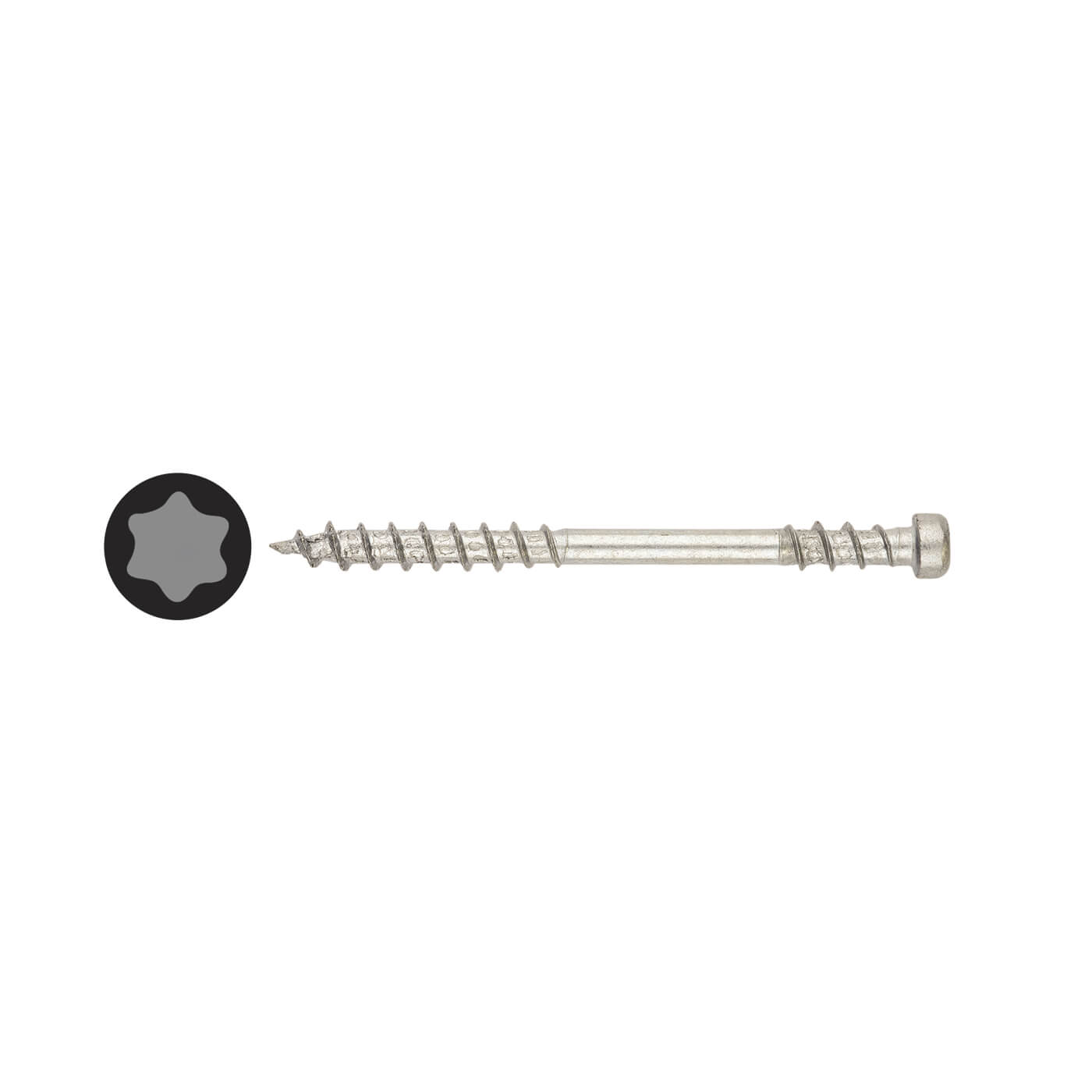 T-Star Plus Cylindrical Head Decking Screw - 4.5 x 60mm - WIROX Zinc Plated - Pack of 250 - view 2