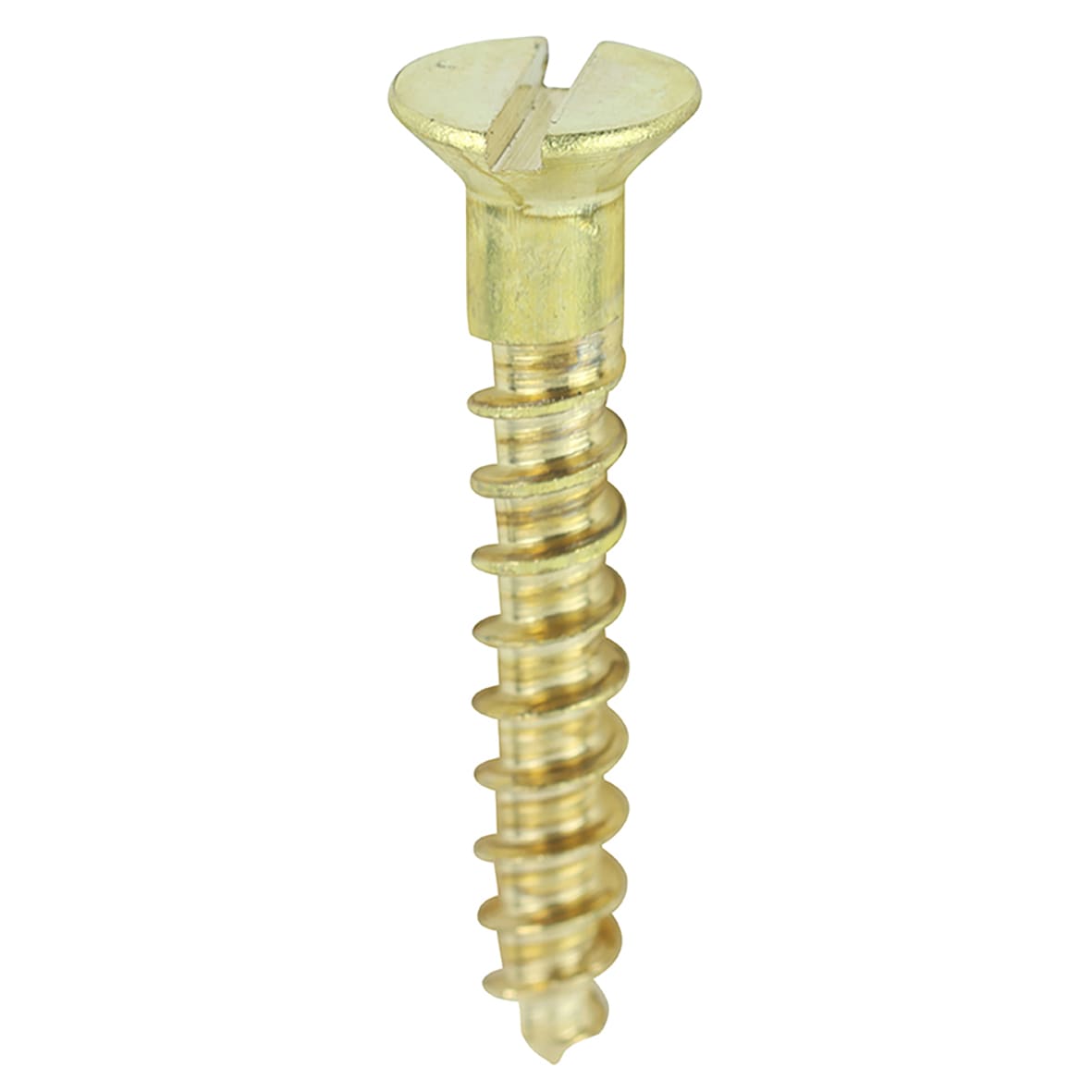 Slotted Countersunk Wood Screws - 4 x 3/4" - Solid Brass - Pack of 200 - view 2