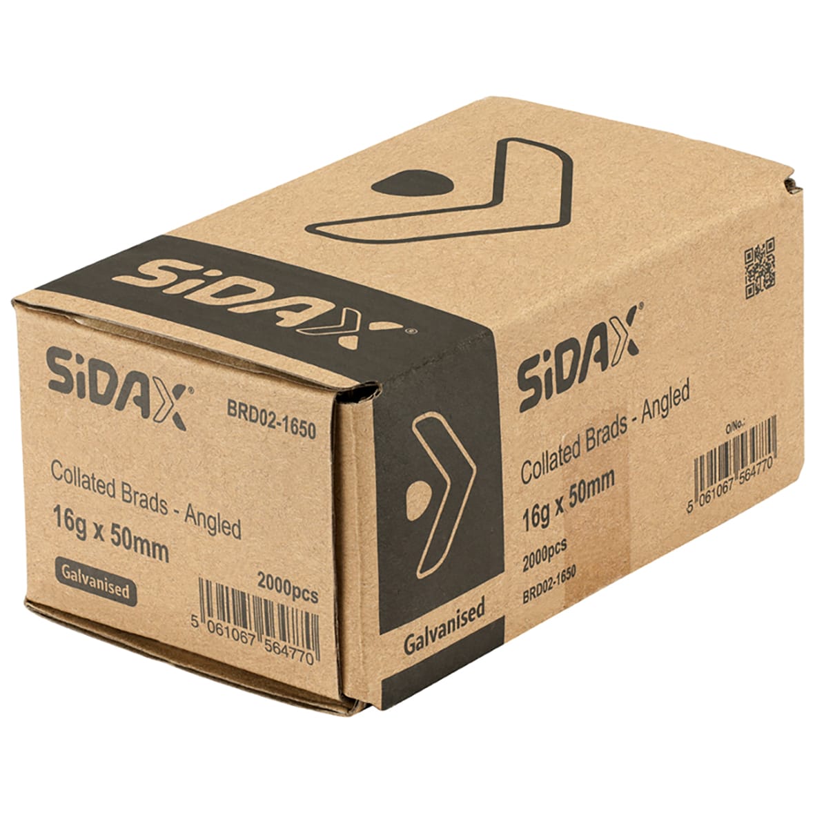 Second Fix Brad Nail - 20° Angled - 16 Gauge x 50mm - Galvanised - Pack of 2000 - view 2