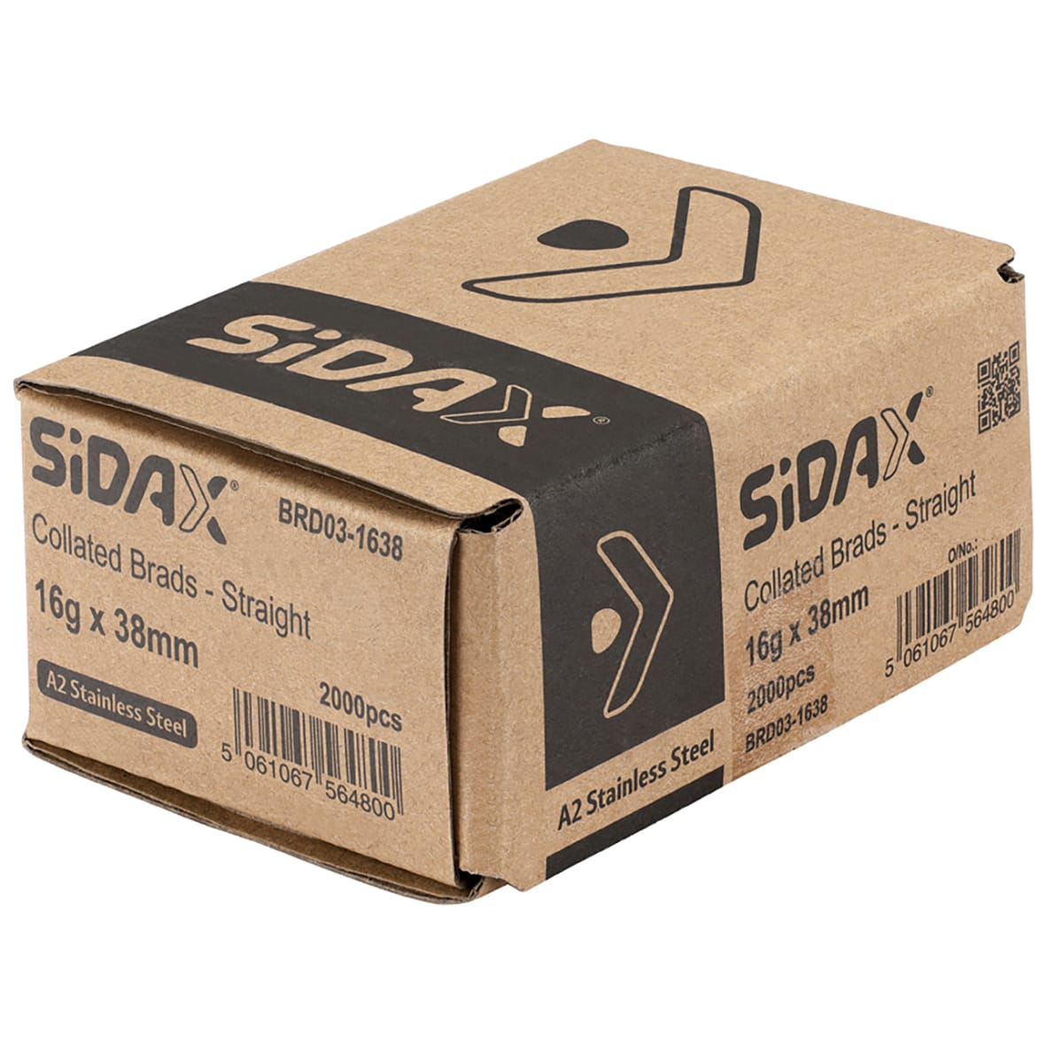 Second Fix Brad Nail - Straight - 16 Gauge x 38mm - A2 Stainless Steel - Pack of 2000 - view 2