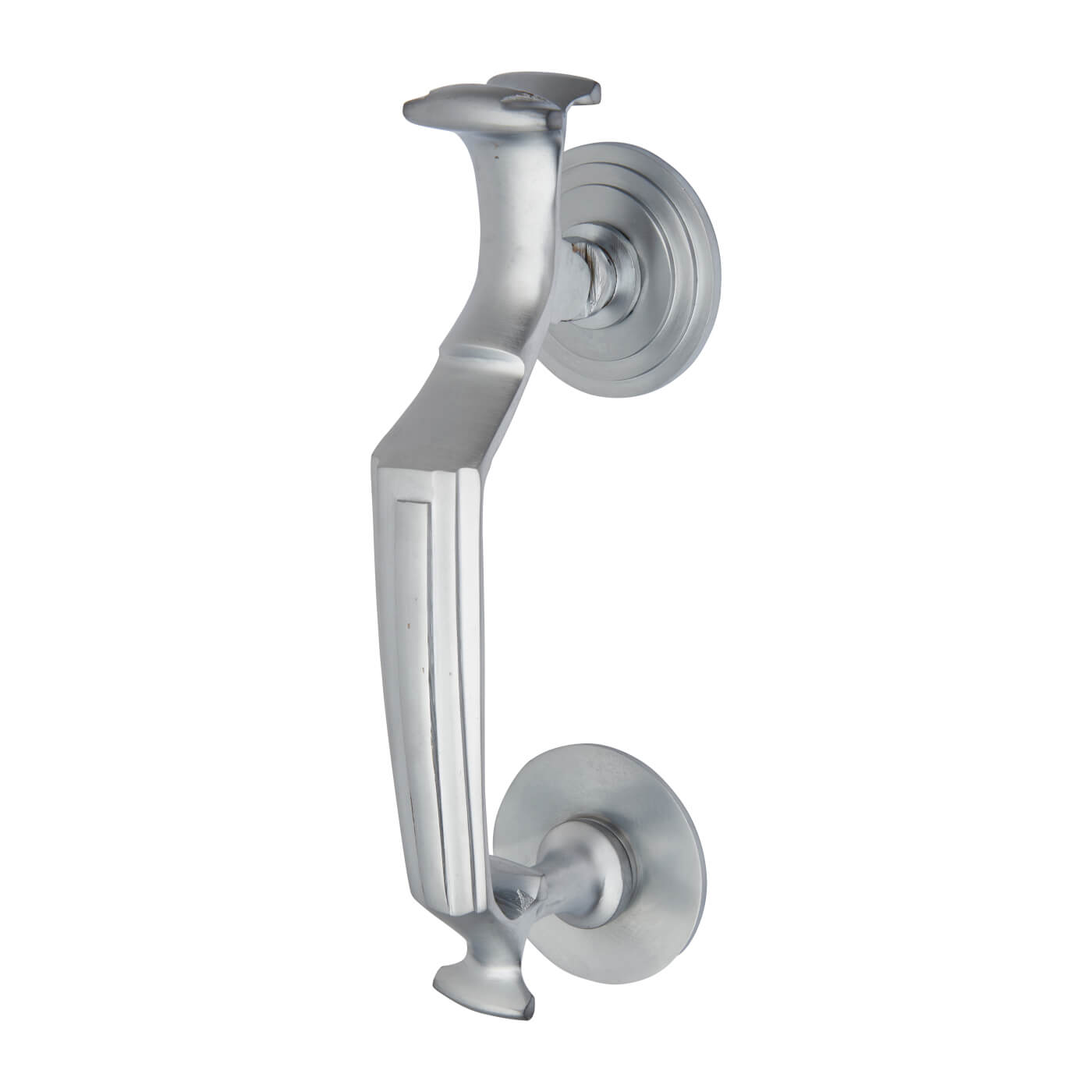 Doctor Door Knocker - Satin Chrome - 192 x 48mm - view 2