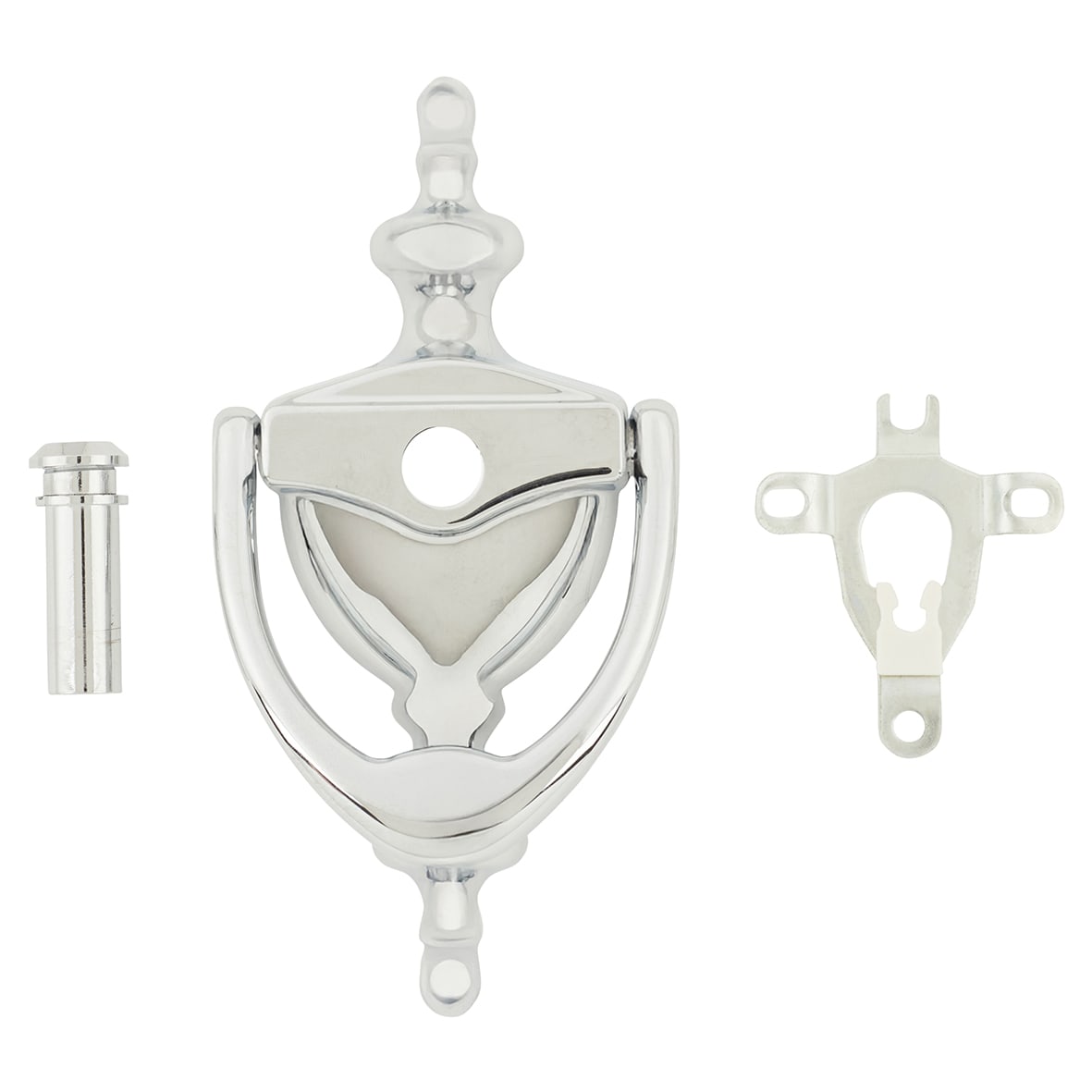 AR727K Traditional Urn Door Knocker With Viewer - Polished Chrome - 151 x 76mm - view 5