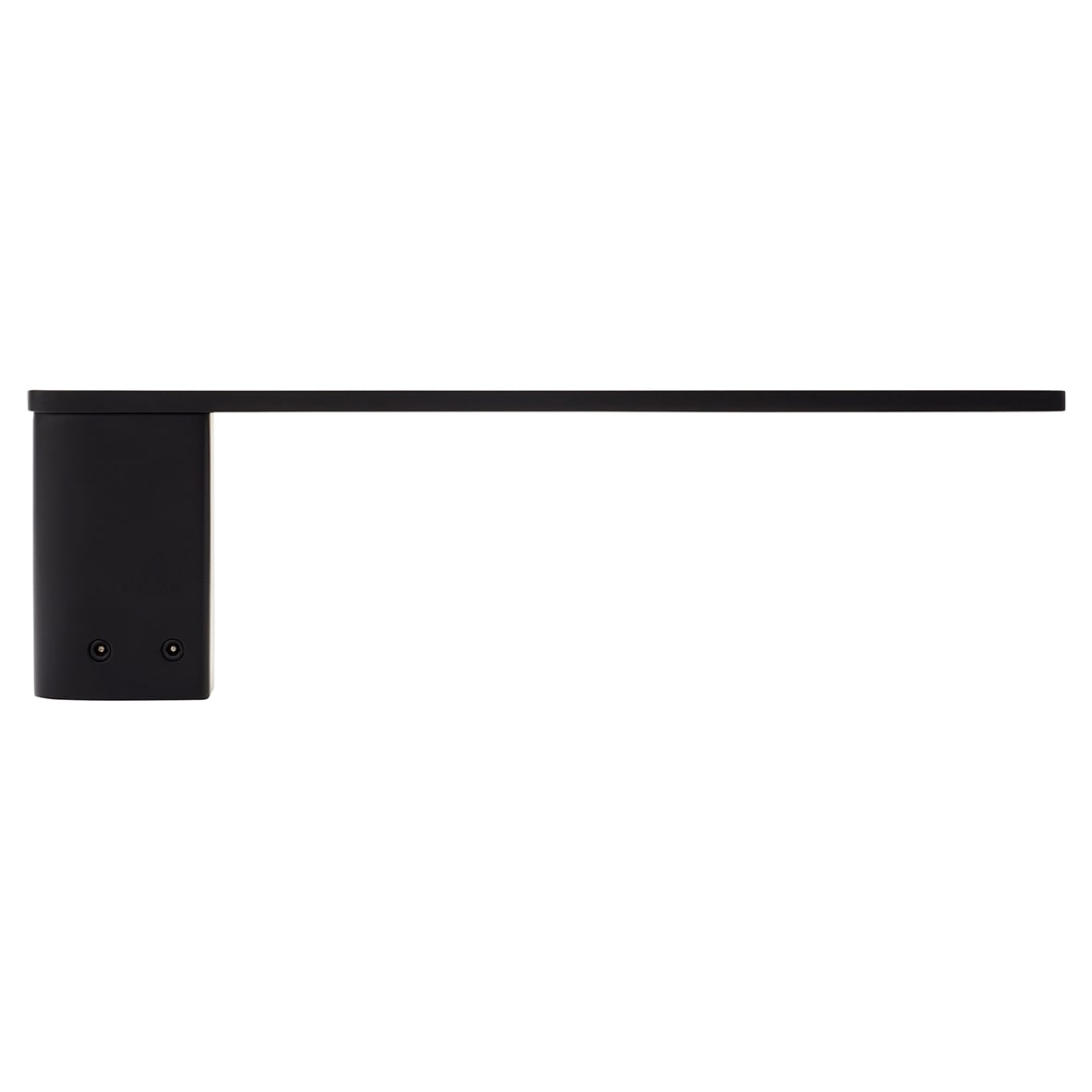 Designer Square Towel Rail - 220 x 65 x 35mm - Matt Black - view 2