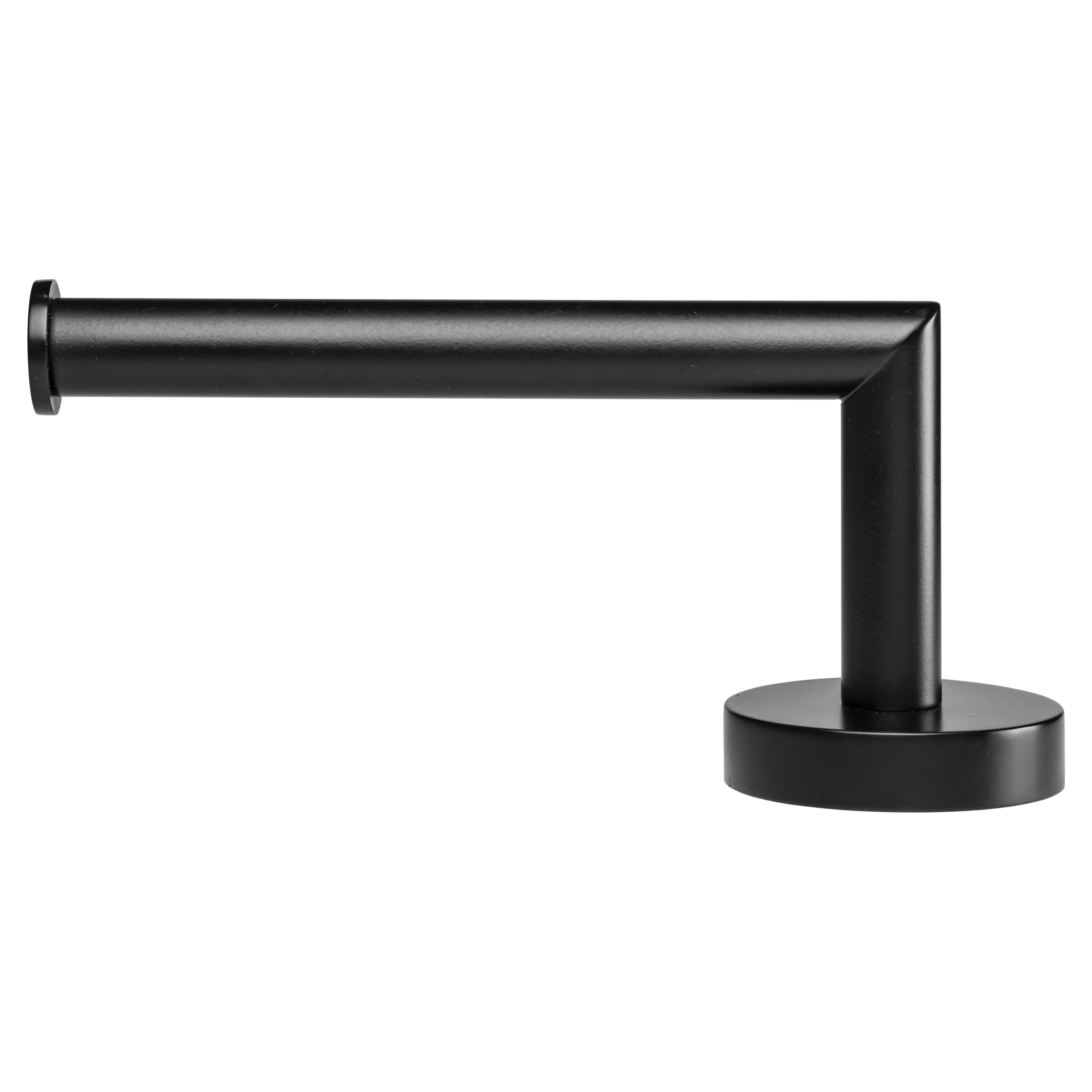 Cygnus Round Toilet Roll Holder - 162 x 80.5mm - Matt Black - view 2