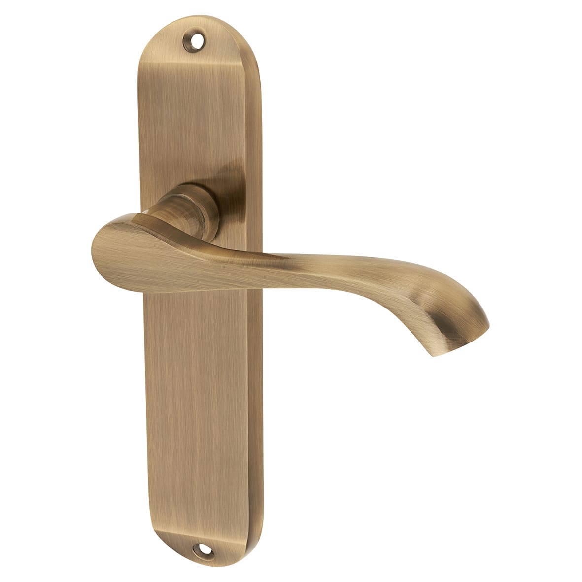 Antique Brass Scroll Latch Door Handles Pack - Ancona Range - view 2