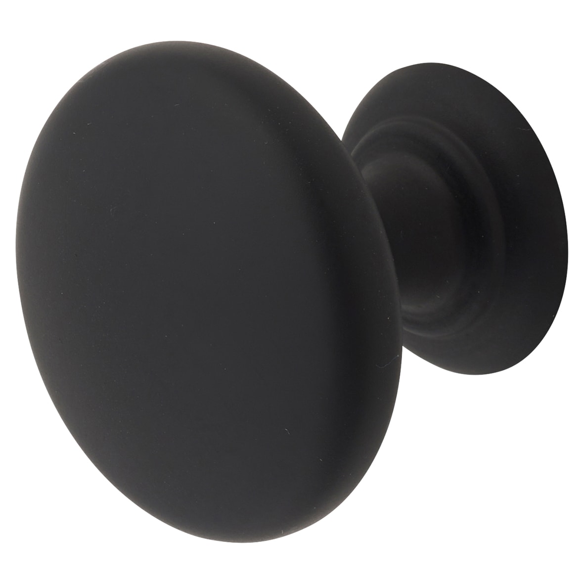 Crofts & Assinder Monmouth Round Cabinet Knob - 32mm Diameter - Matt Black - view 3