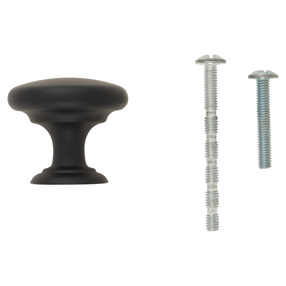Crofts & Assinder Monmouth Round Cabinet Knob - 32mm Diameter - Matt Black - view 4