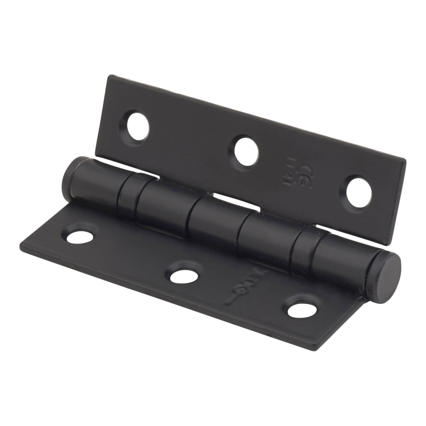 Twin Ball Bearing Butt Door Hinge - 75 x 50 x 2mm - Black - Pair - view 3