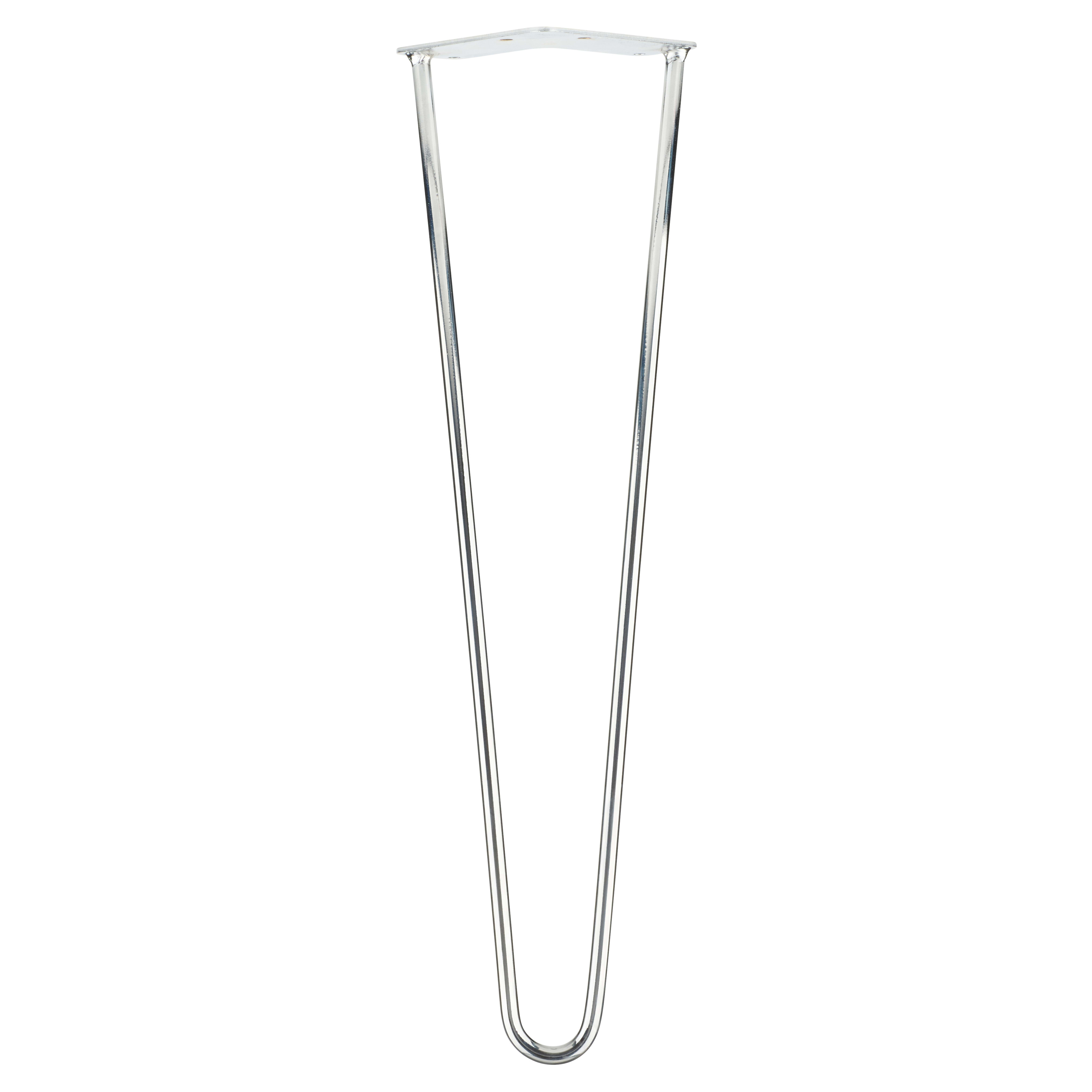 Hairpin Leg - 2 Pin - 400mm Height - Chrome - pair - view 2