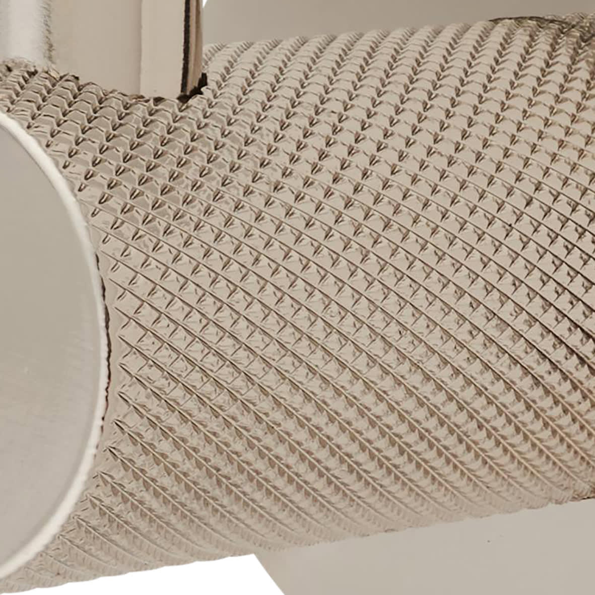Knurled Single Coat Hook - 50 x 25mm - Polished Nickel - view 3