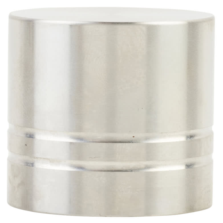 Turned Lined Round Cabinet Knob - 30mm Diameter - Satin Stainless Steel - view 3