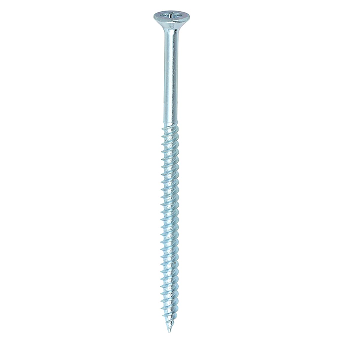Twin Threaded Pozi Countersunk Wood Screws - 8 x 3" - Zinc Plated - Pack of 200 - view 3