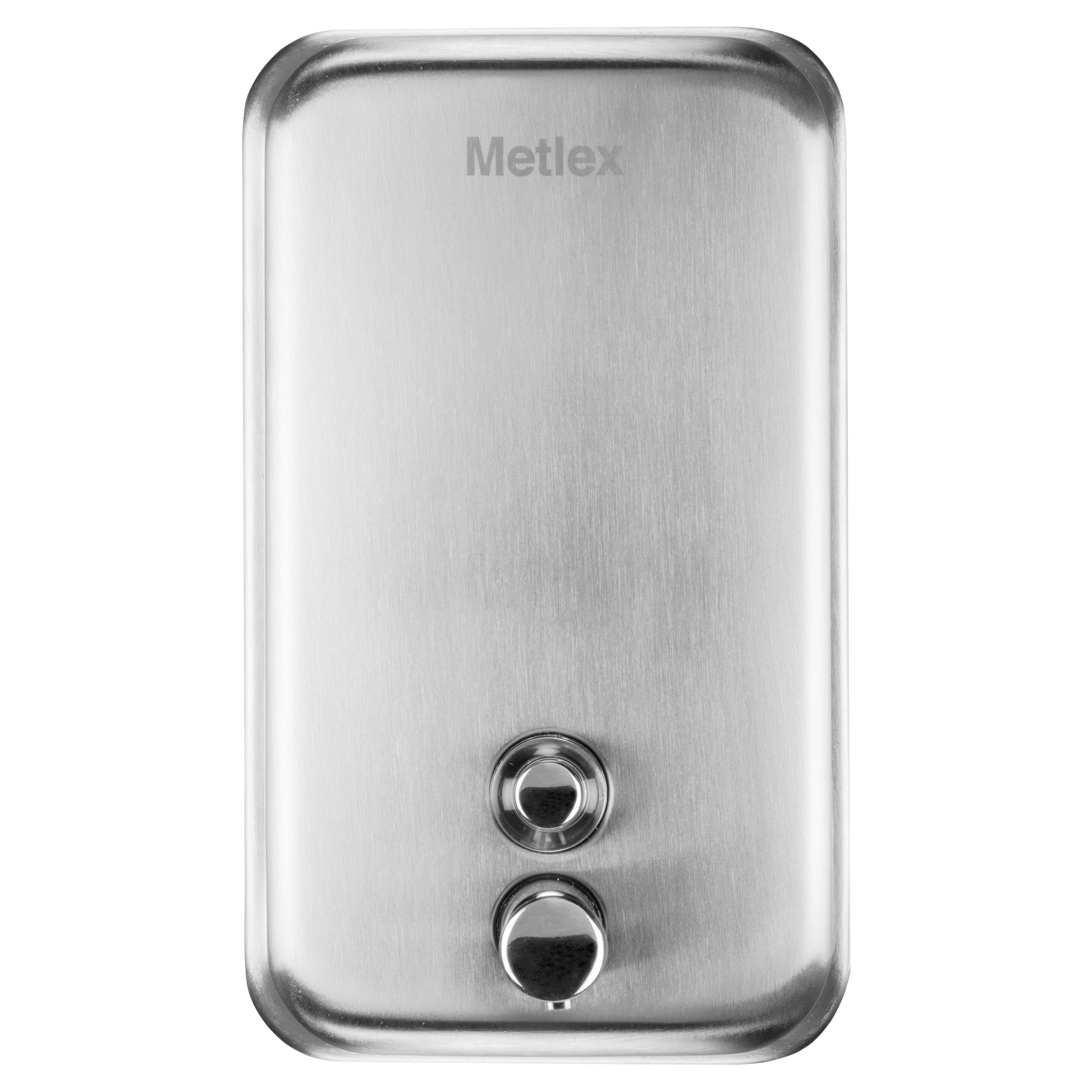 Kepler Wall Mounted Narrow Soap Dispenser - 124 x 120 x 124mm - Brushed Stainless Steel - view 3