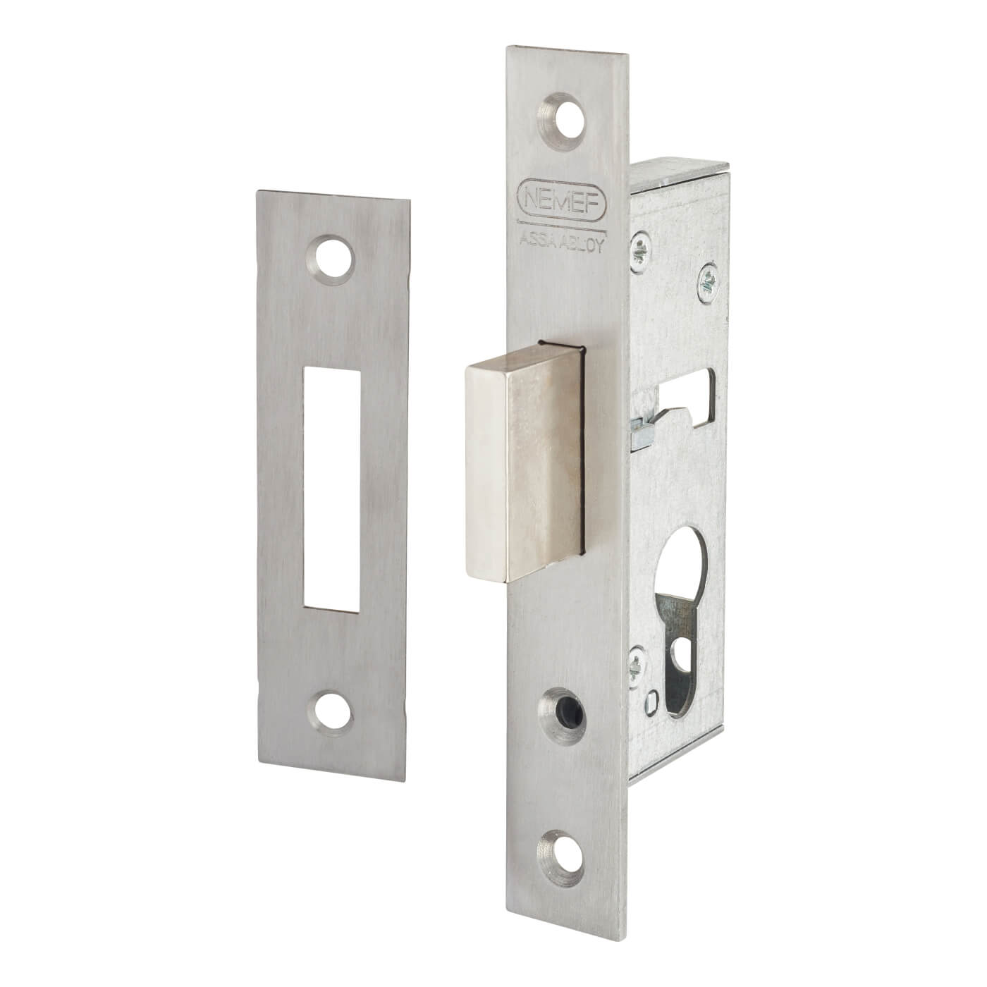 9600 Narrow Style Euro Deadlock - 40mm Case - 25mm Backset - Satin Stainless Steel - view 2