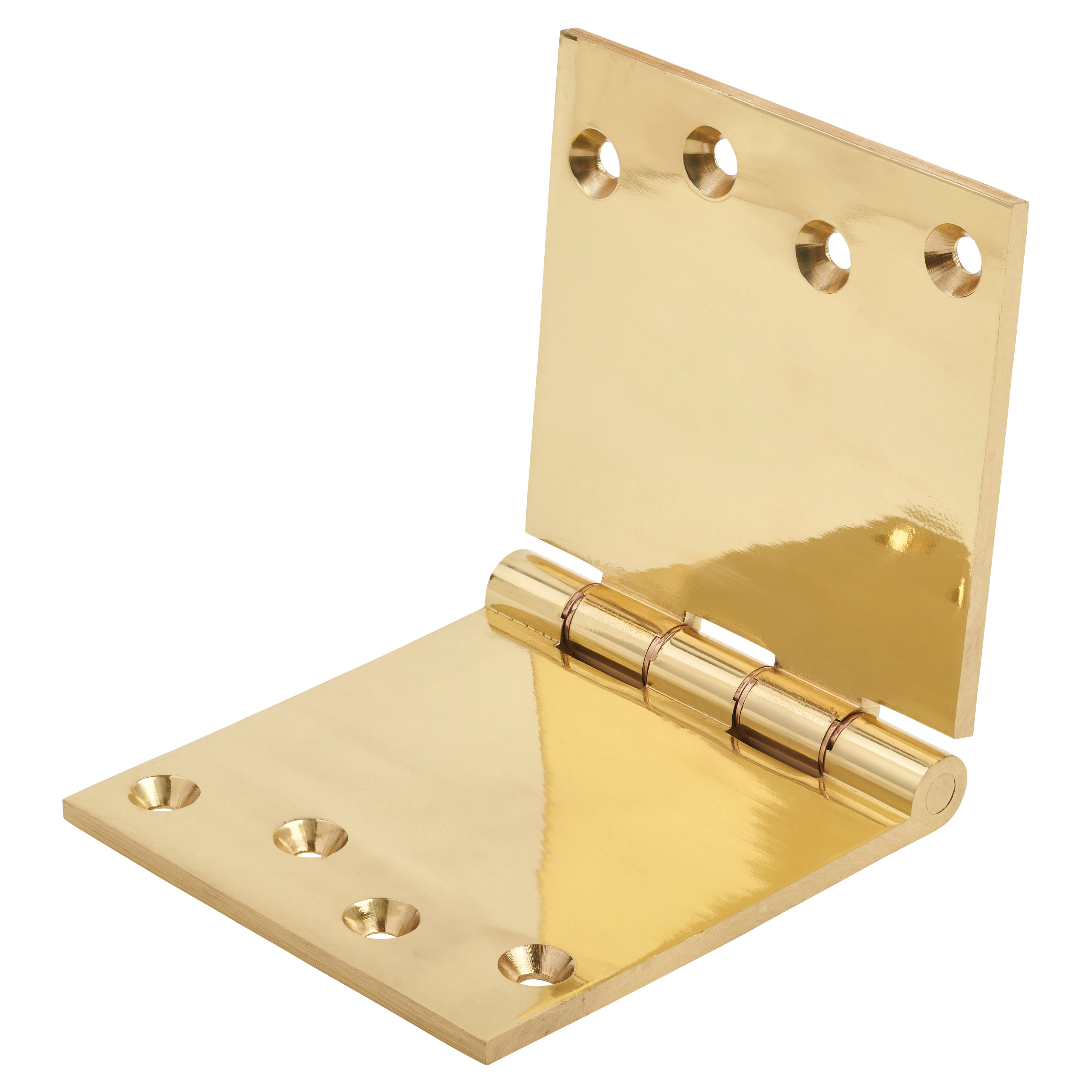 Quality Projection Hinge - 102 x 200 x 5mm - Polished Brass - Pair - view 3