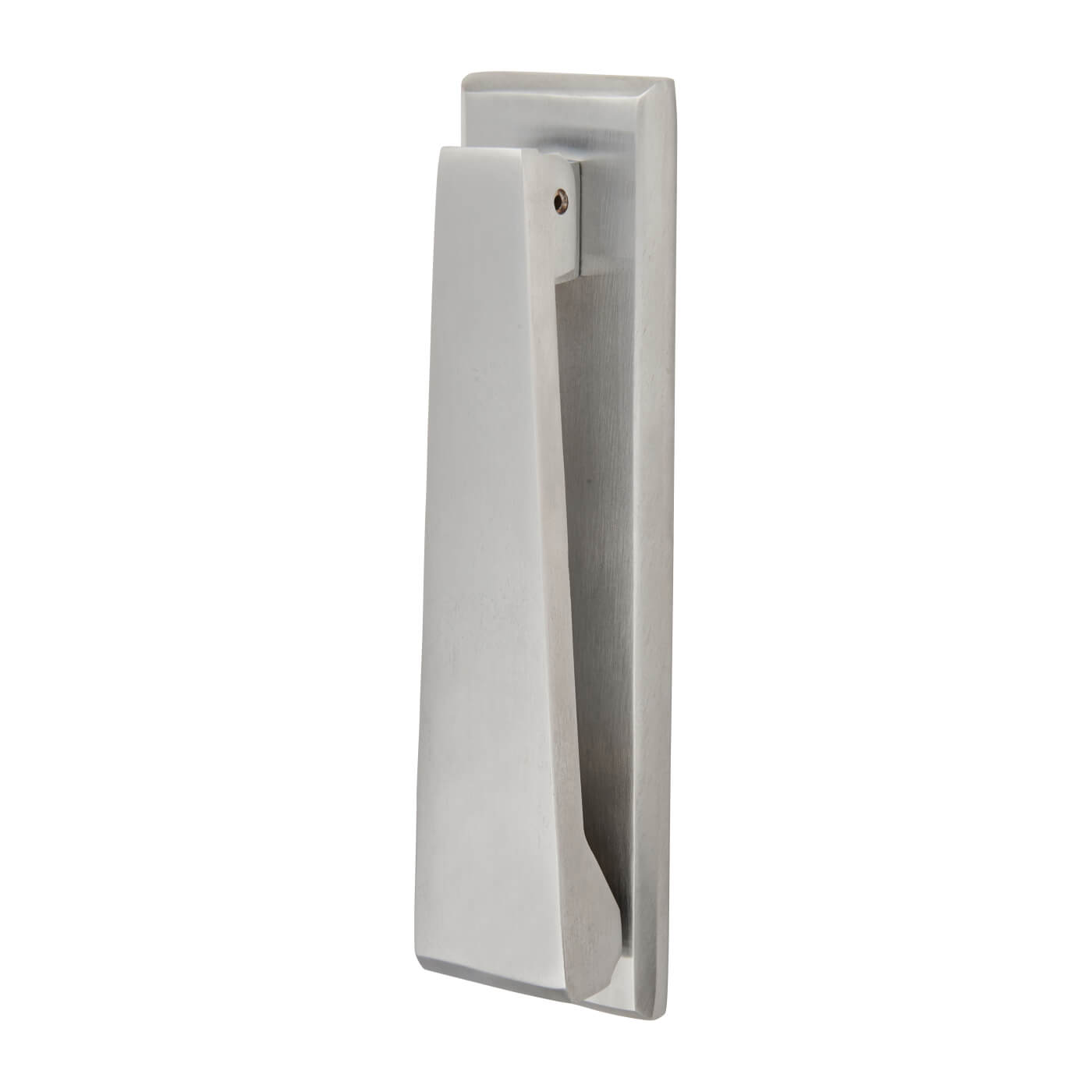 Marcus Slim Door Knocker - Satin Chrome - 165 x 40mm - view 2