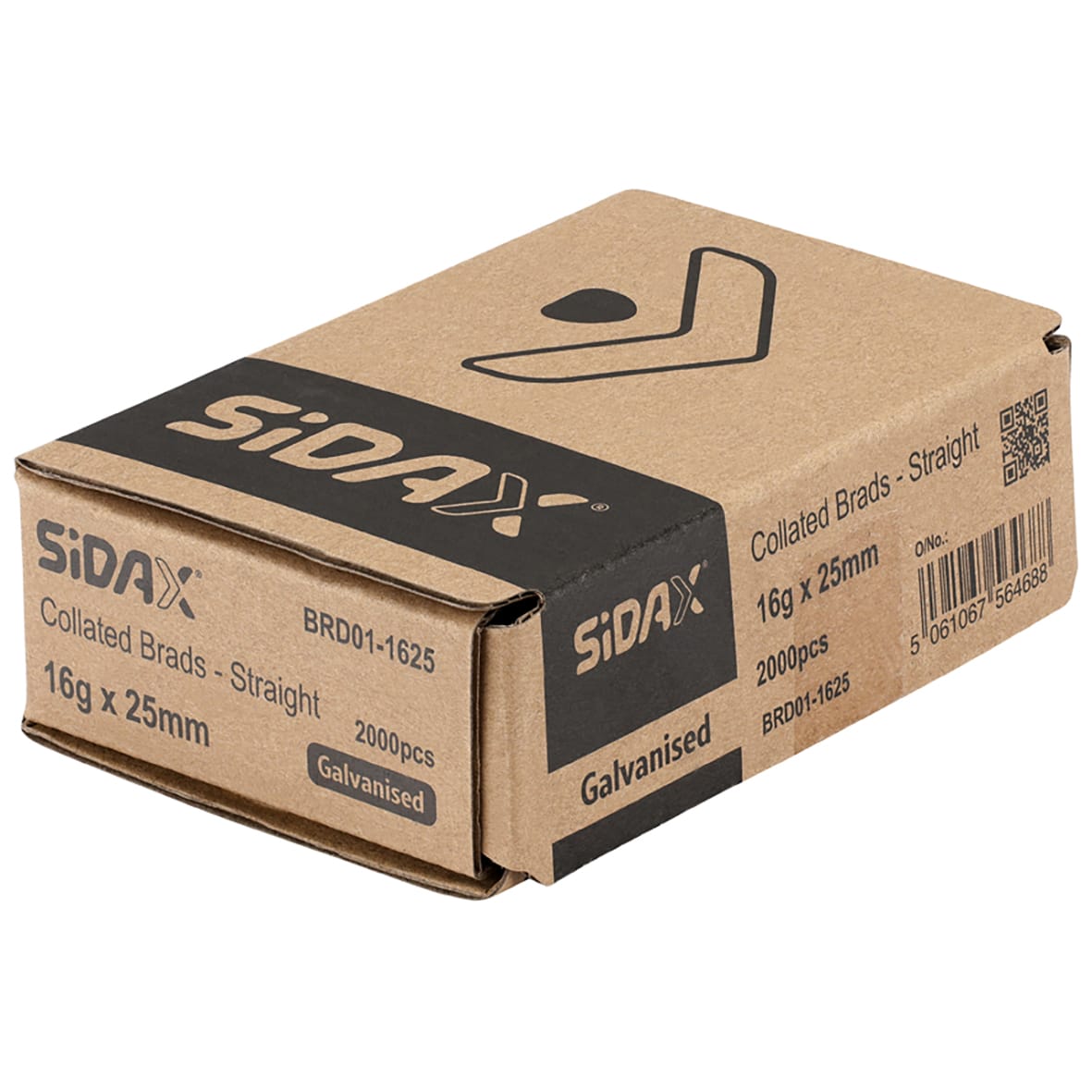 Second Fix Brad Nail - Straight - 16 Gauge x 25mm - Galvanised - Pack of 2000 - view 2
