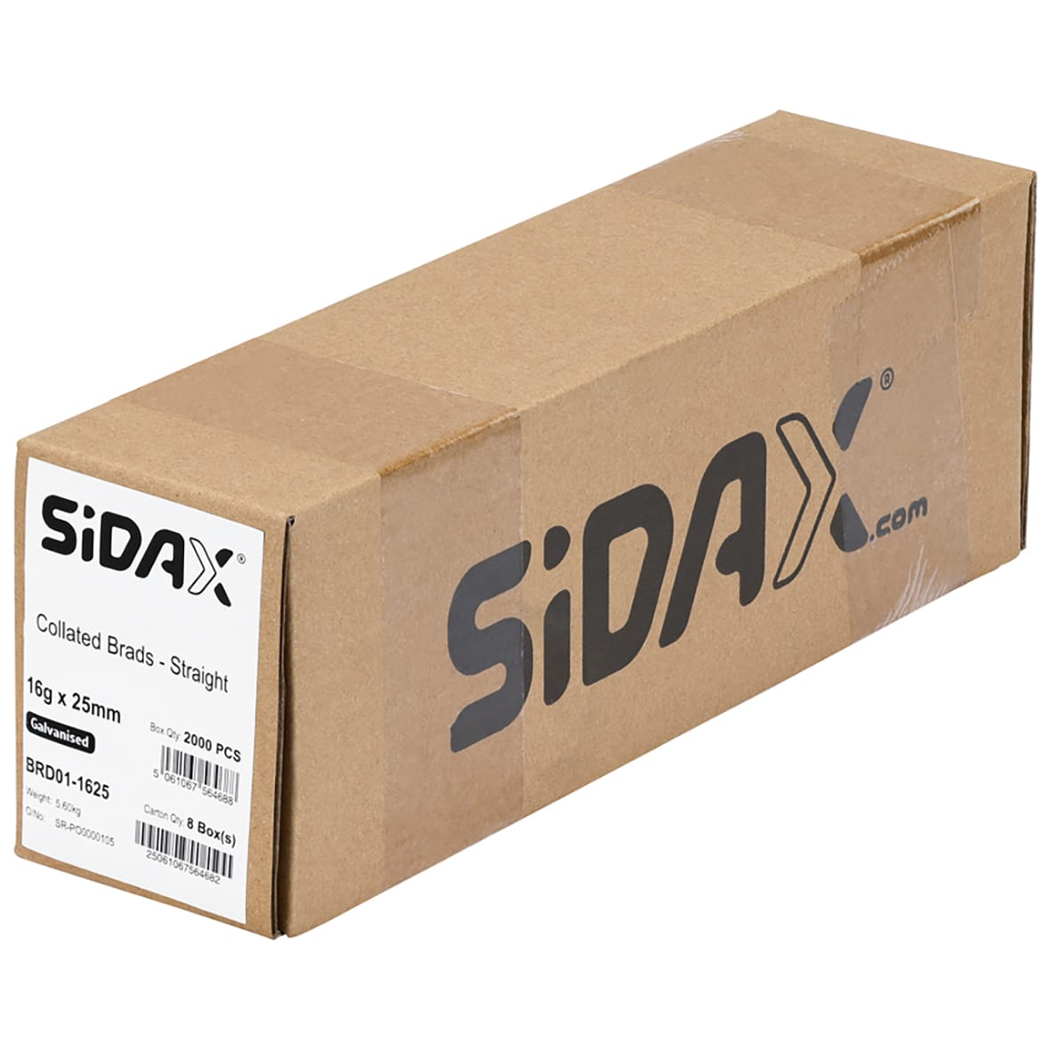 Second Fix Brad Nail - Straight - 16 Gauge x 25mm - Galvanised - Pack of 2000 - view 4