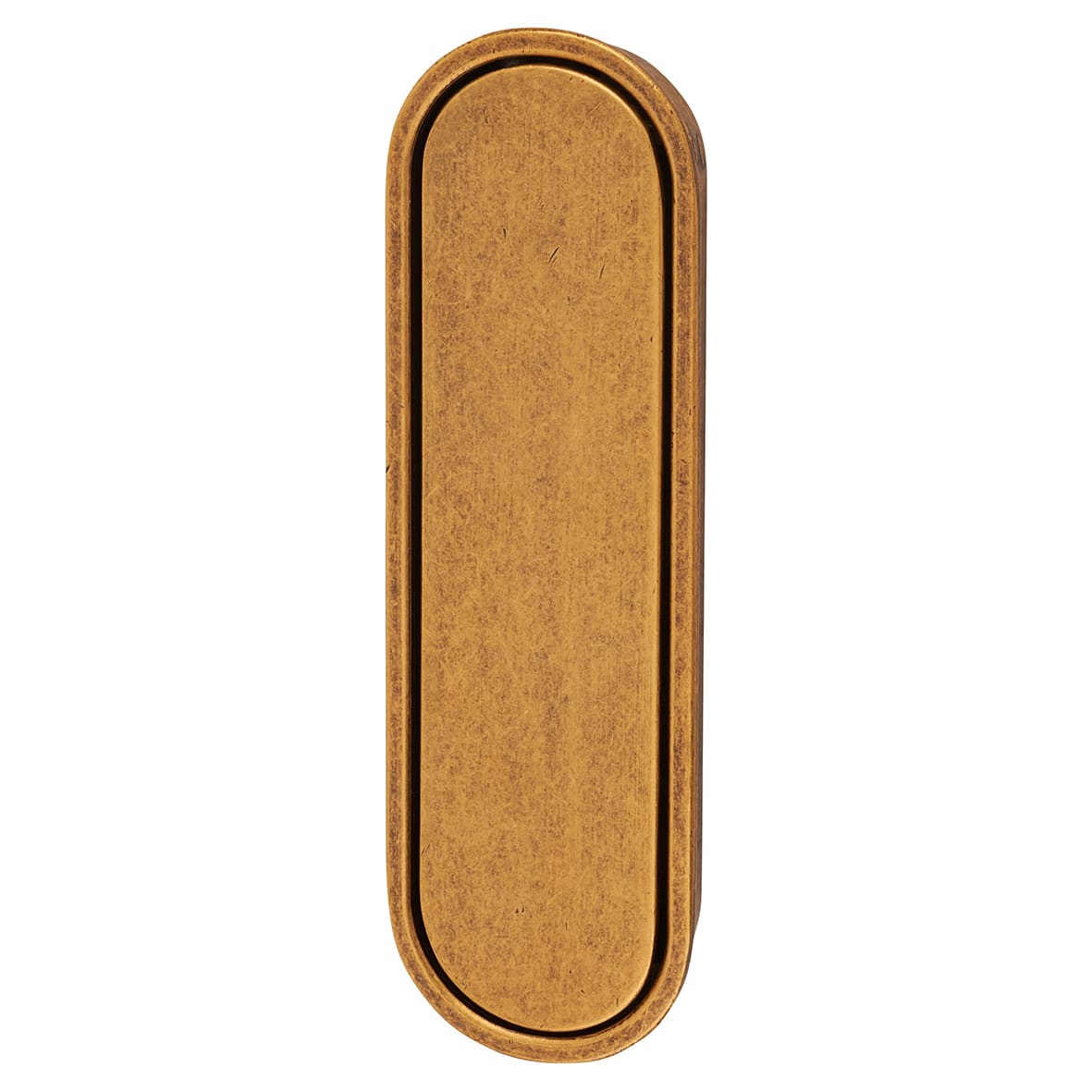Eccles Oval Flush Cabinet Pull Handle - 150 x 47mm - Antique Brass - view 3